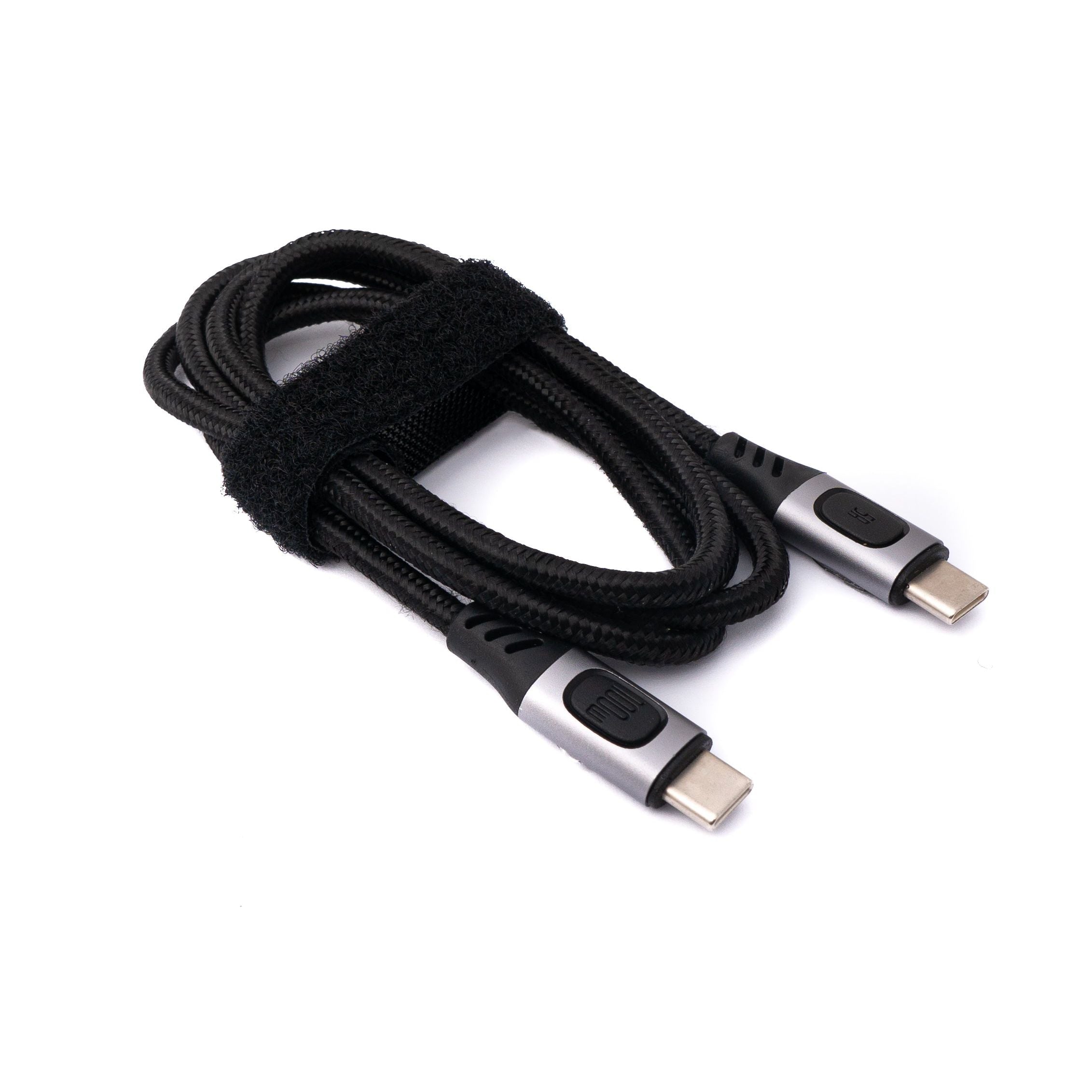 SYSTEM-S USB 3.1 Gen 2 Kabel 150 cm Typ C Stecker zu Stecker geflochten