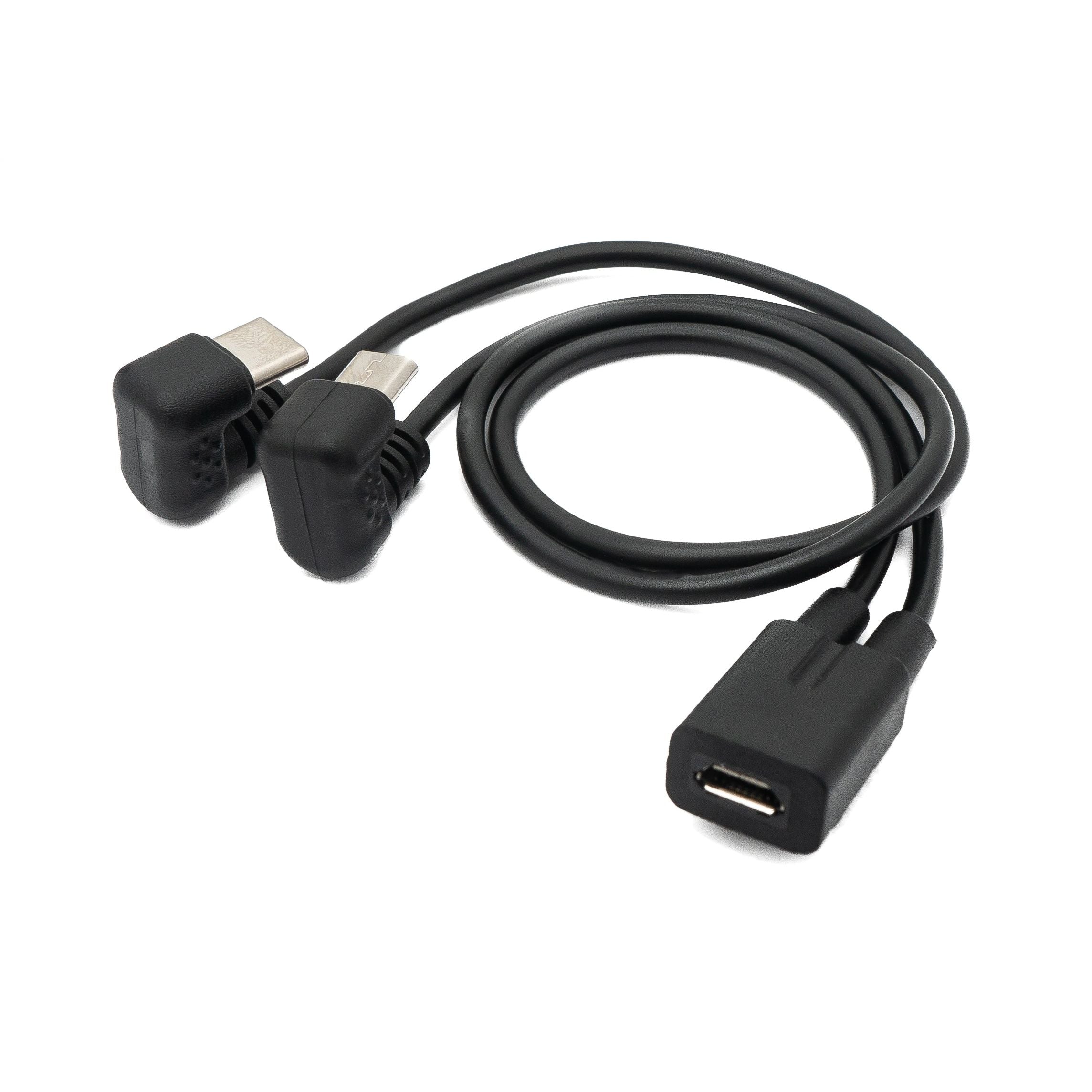 USB C Zu Micro B Kabel 30 Cm Mit 180 Grad Winkel Schwarz USB 3.1 Kompatibel 2.0 Micro B