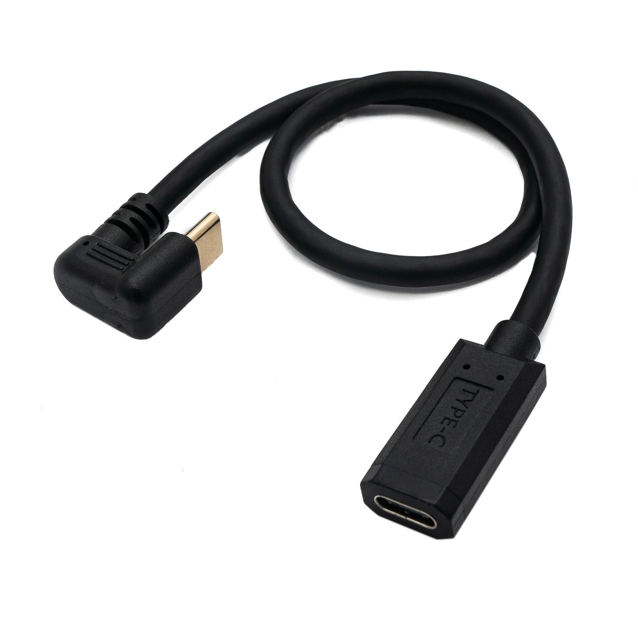 System-S USB 3.1 U Turn Kabel Typ C Stecker Zu Buchse 360 Grad Winkel Schwarz - Flexible USB Verbindung Für Enge Räume