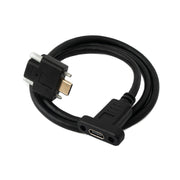 USB 3 1 Gen 2 100W Kabel 60 cm Typ C Winkelstecker Zu Typ C Buchse Panel Montage Hochwertig