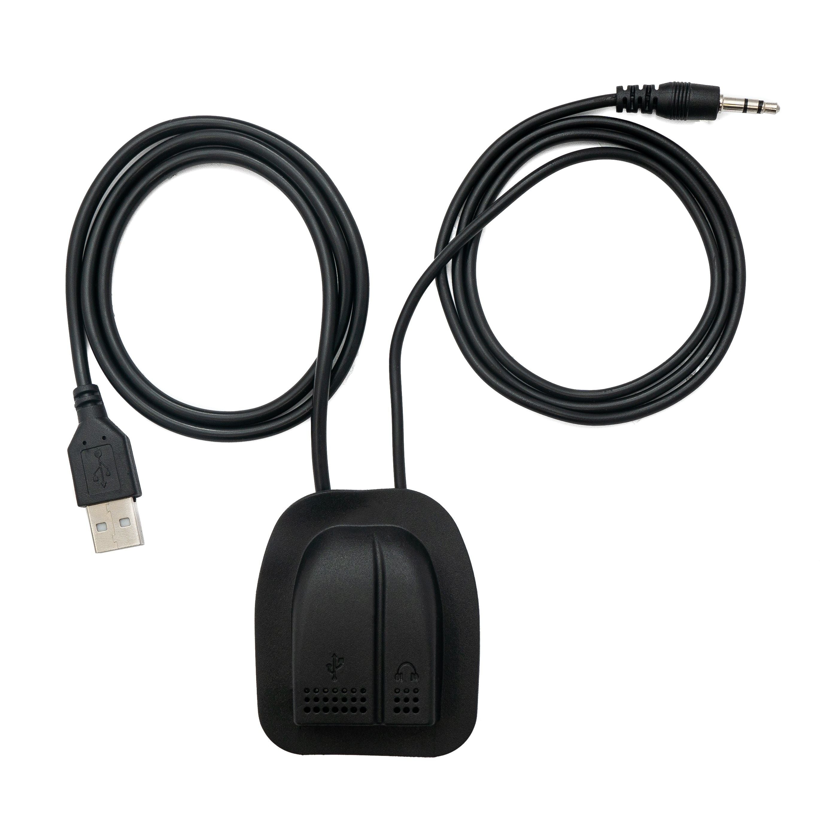 SYSTEM-S USB 2.0 und 3,5mm Klinke Kabel 60 cm für Rucksäcke Ladeanschluss Schwarz