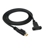 USB C Kabel Gen 2 100 Zentimeter Schraubbar Typ C Stecker Zu Buchse Schwarz Mit Einer Schraube