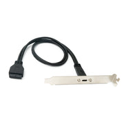 SYSTEM-S USB 3.1 Kabel Typ C Buchse Auf 20-Pin PCI Stecker 50 cm Schwarzes Kabel