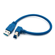 USB 3.0 Kabel Typ B Zu Typ A Winkel Blau 30 cm Schnelle Zuverlässige Verbindung Für Geräte