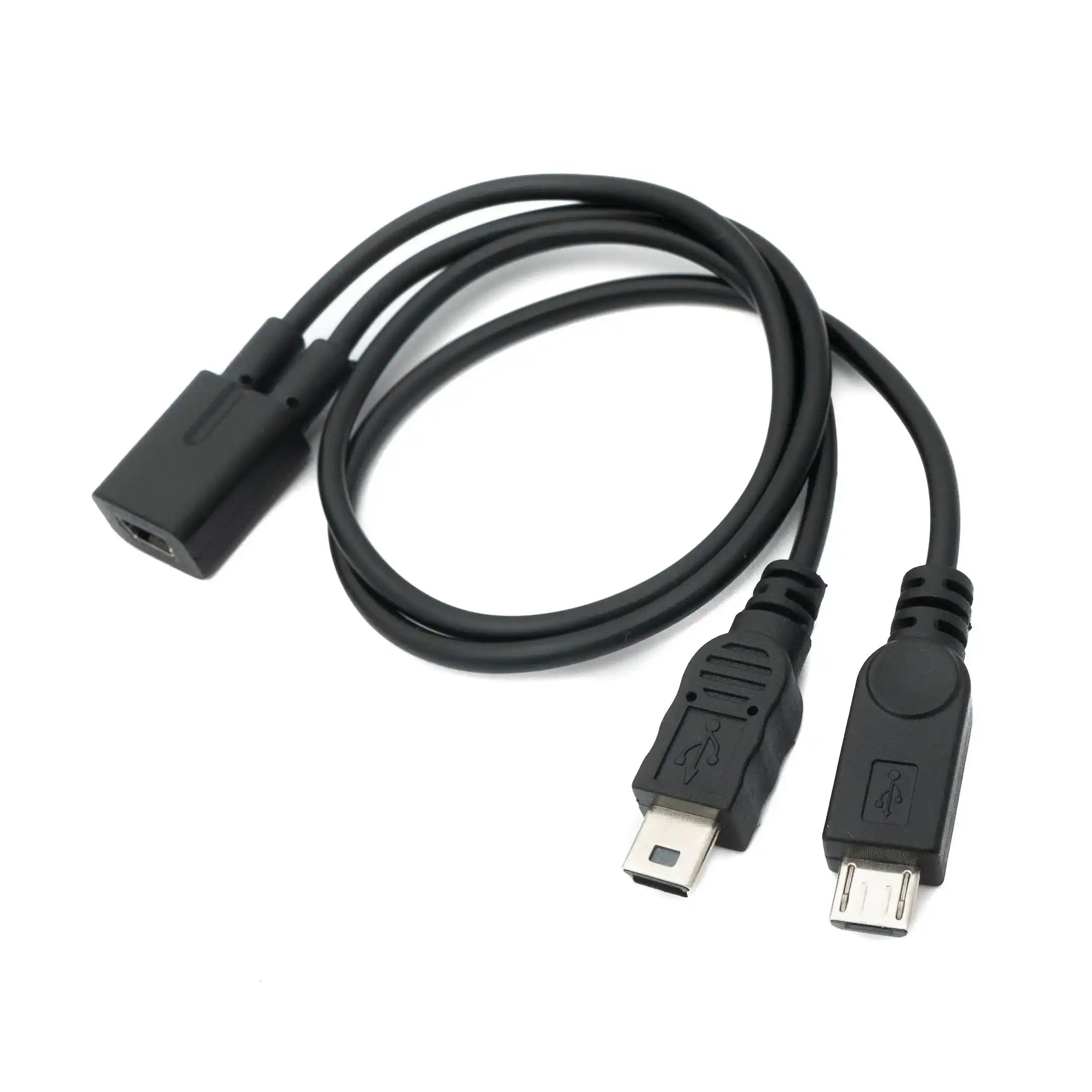 Systemhaus Zakaria USB 2.0 Kabel 30 Cm Mini B Buchse USB Micro B Stecker Schwarz