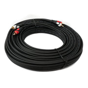 System-S Cinch 2 RCA Kabel 20 m Stecker Zu Stecker Stereo AV Schwarz Hochwertiges Audiokabel