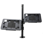 System-S Doppel Tischhalterung 360 Grad Ständer Abschließbar Für Zwei iPad Mini 6 2021 Schwarz