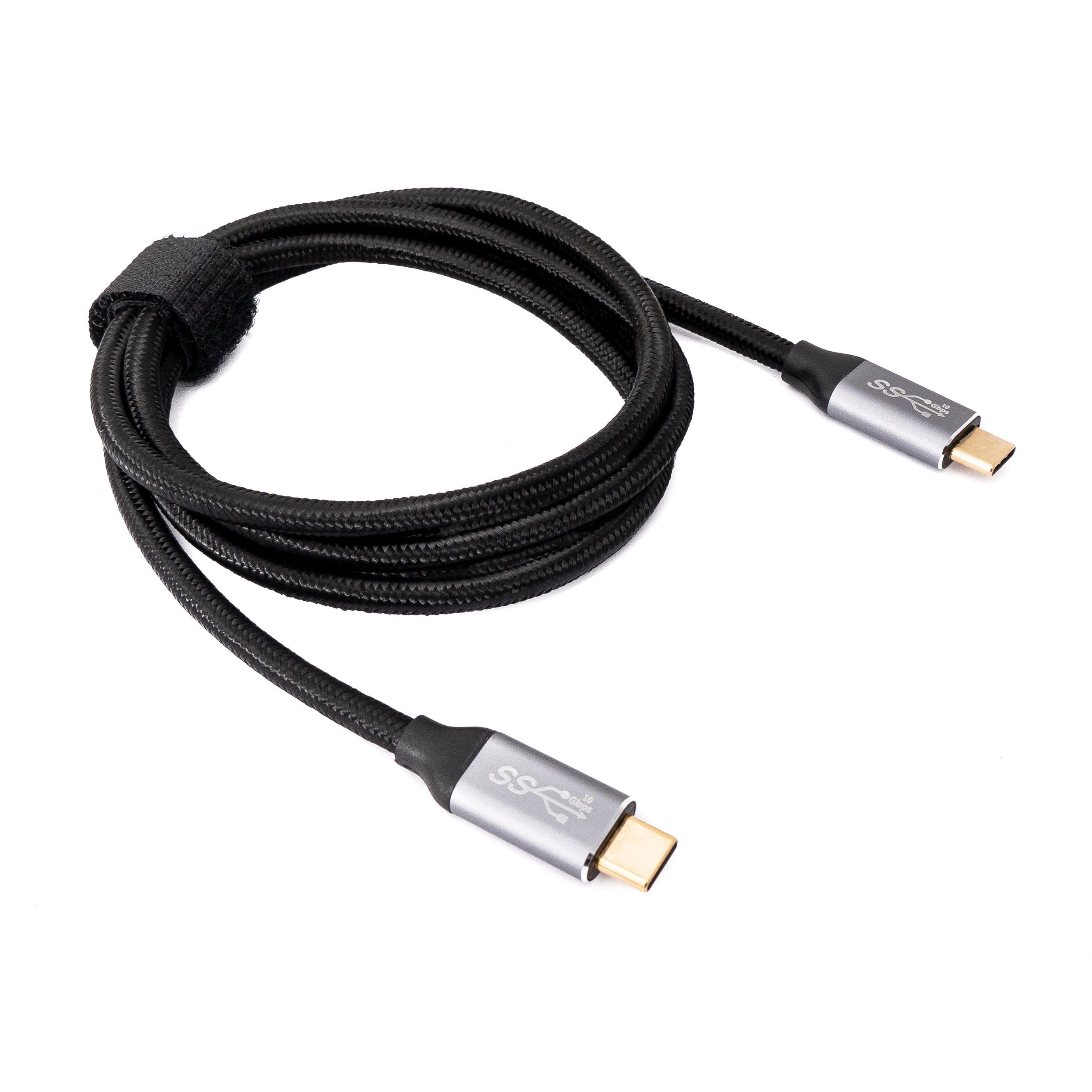 USB C Kabel 100W Gen 2 Geflochten 100 cm Typ C Stecker Schwarz Schnelles Laden Hochwertig