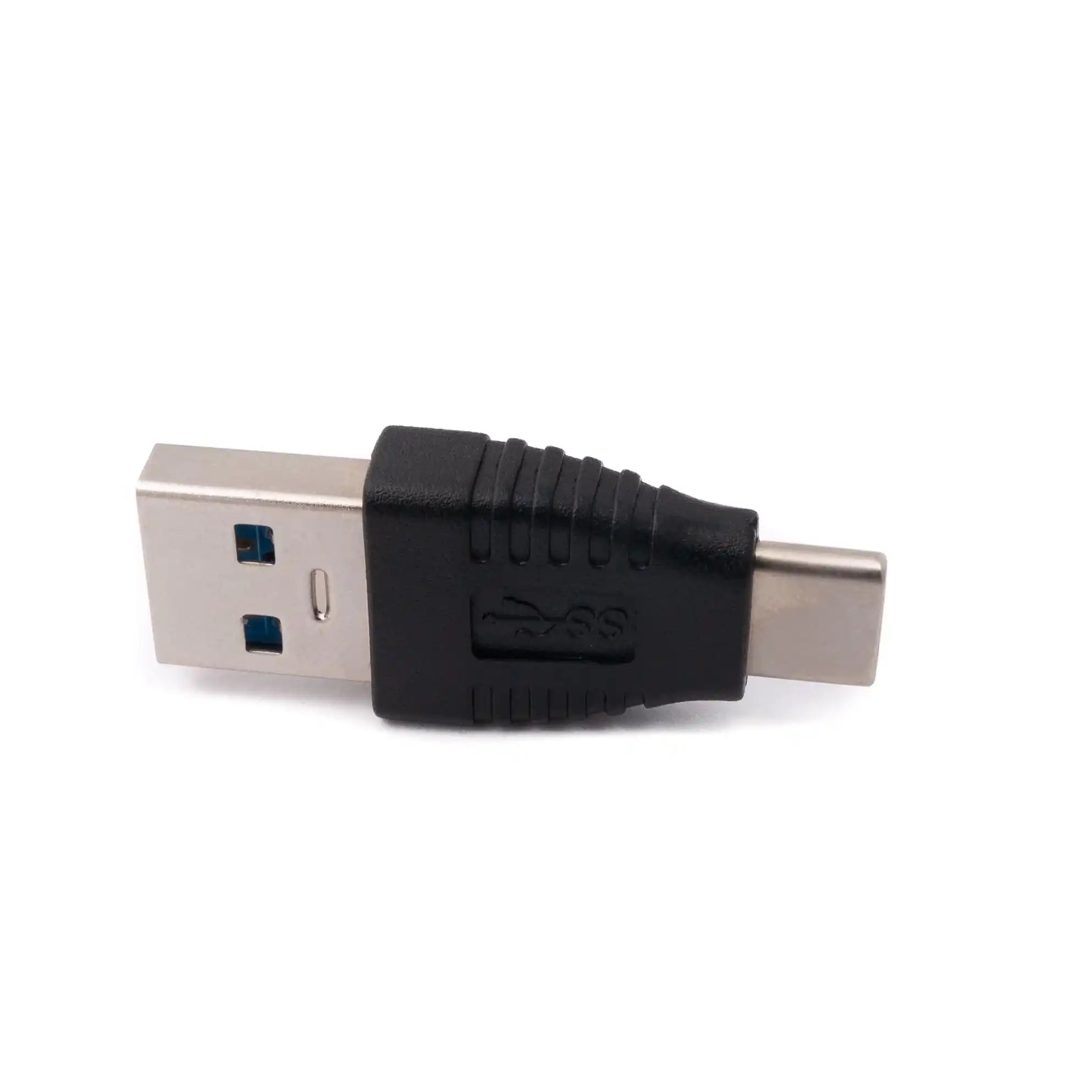 SYSTEM-S USB 3.1 Adapter Typ C Stecker zu 3.0 Typ A Stecker Kabel in Schwarz