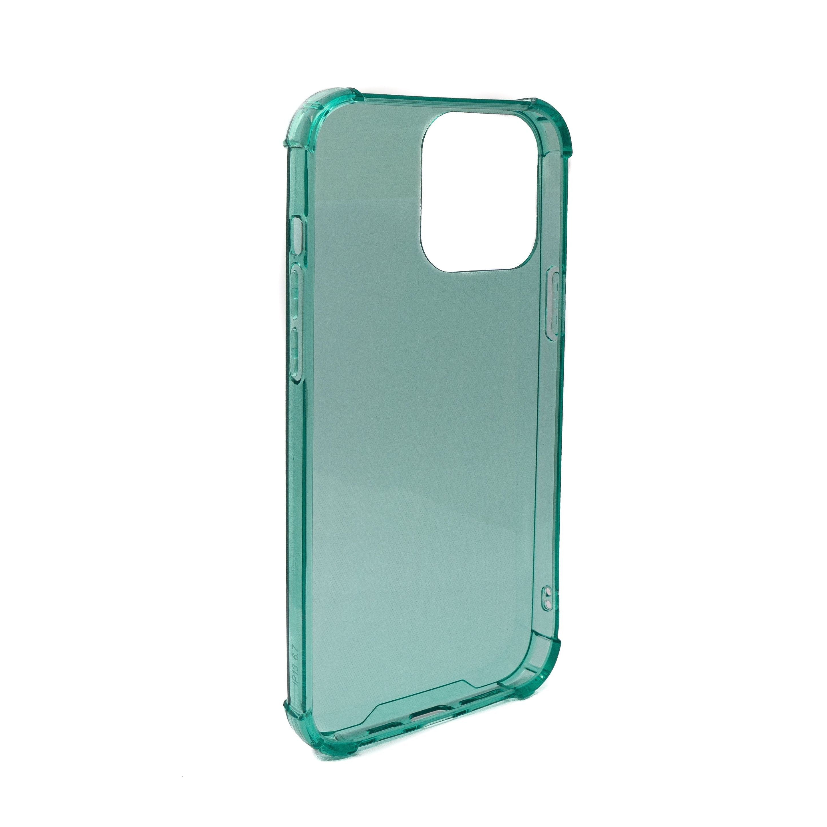 SYSTEM-S Schutzhülle aus Silikon in Grün Transparent Hülle für iPhone 13 Pro Max