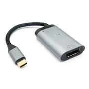 3in1 DisplayPort DP 1.4 USB C Kabel Adapter Grau Mit 2x USB Typ C Anschlüssen Für Laptop
