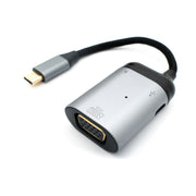 SYSTEM-S 3in1 USB-C Adapter Mit VGA DB-15 Anschluss Und 2x USB 3.1 Typ C Ports Grau