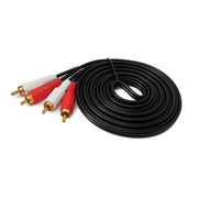 Cinch 2 RCA Kabel 3 m Stecker Zu Stecker Stereo AV Schwarz Hochwertiges Audio Video Kabel