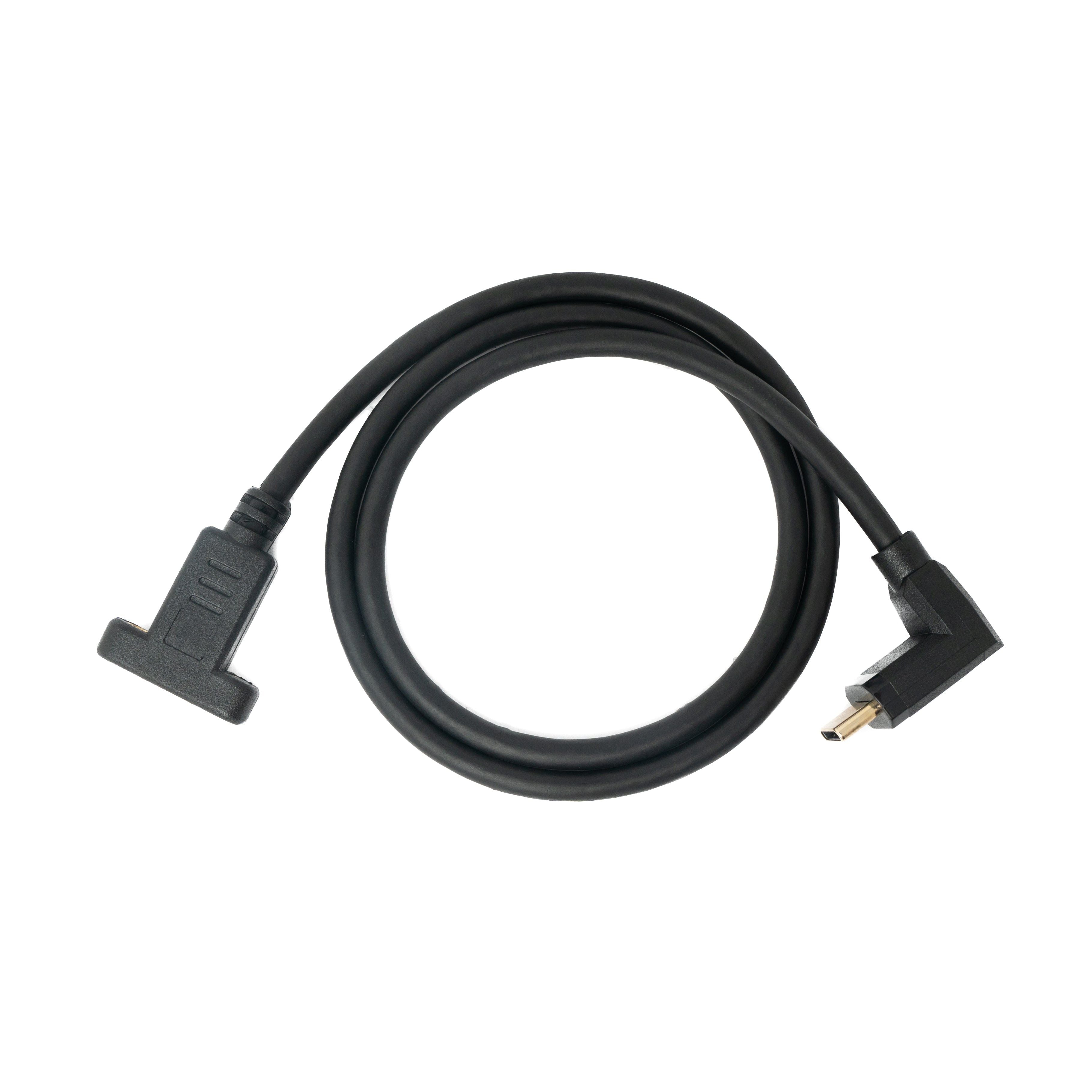 System S USB 3.1 Kabel 50 cm Typ C Stecker Zu Buchse Winkel Panelmontage Schwarz