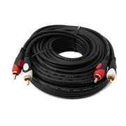 Cinch 2 RCA Kabel 10 m Stereo AV Kabel Schwarz Hochwertig Für Heimkino Audioanlage