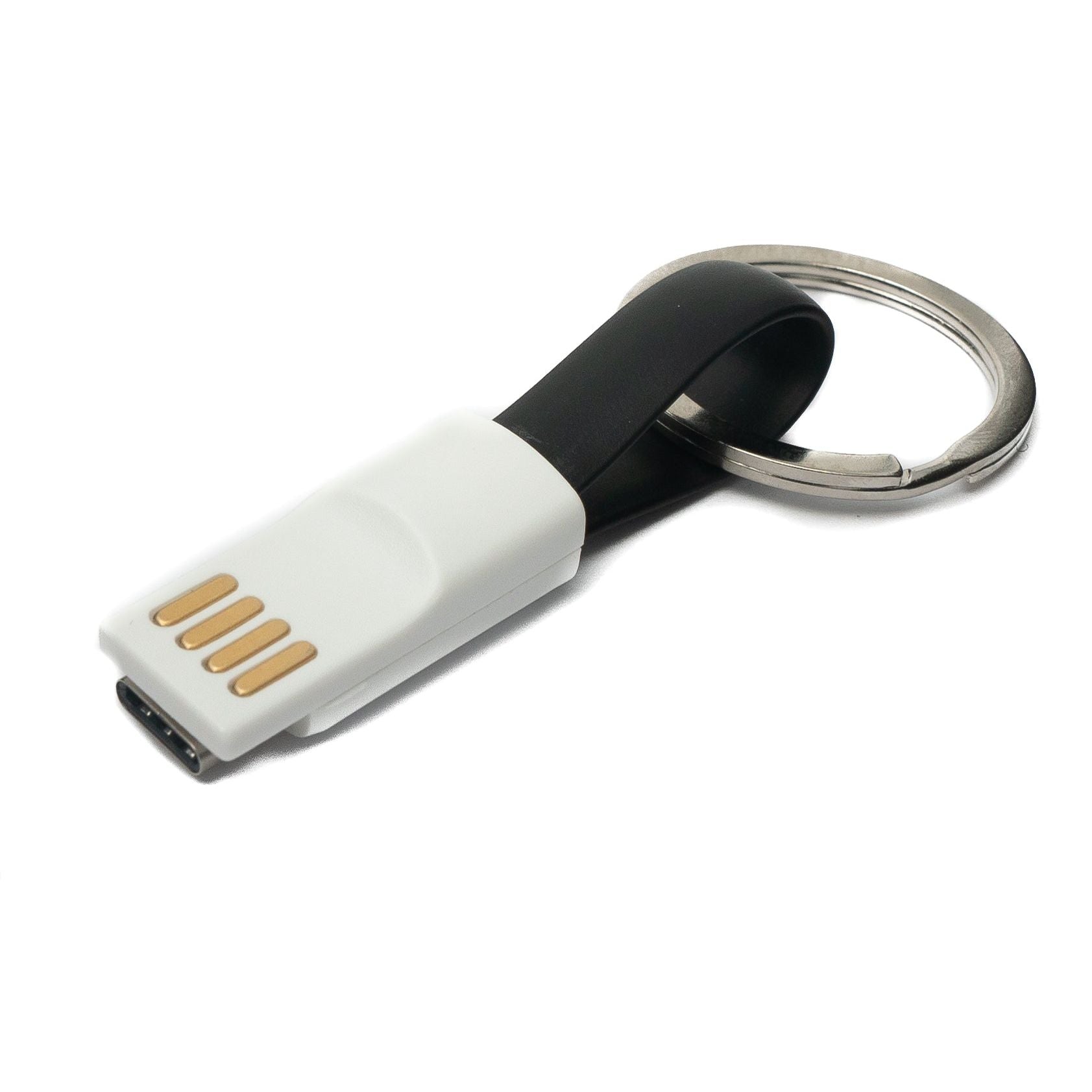 Systemhaus Zakaria USB C Auf USB A Schlüsselanhänger Kabel 10 cm Schwarz USB 3.1 Kompakt