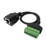 LAN Kabel 30 Cm RJ45 Buchse Zu 5 Poliger Leiterplattenstecker Schwarz Ideal Für Terminals