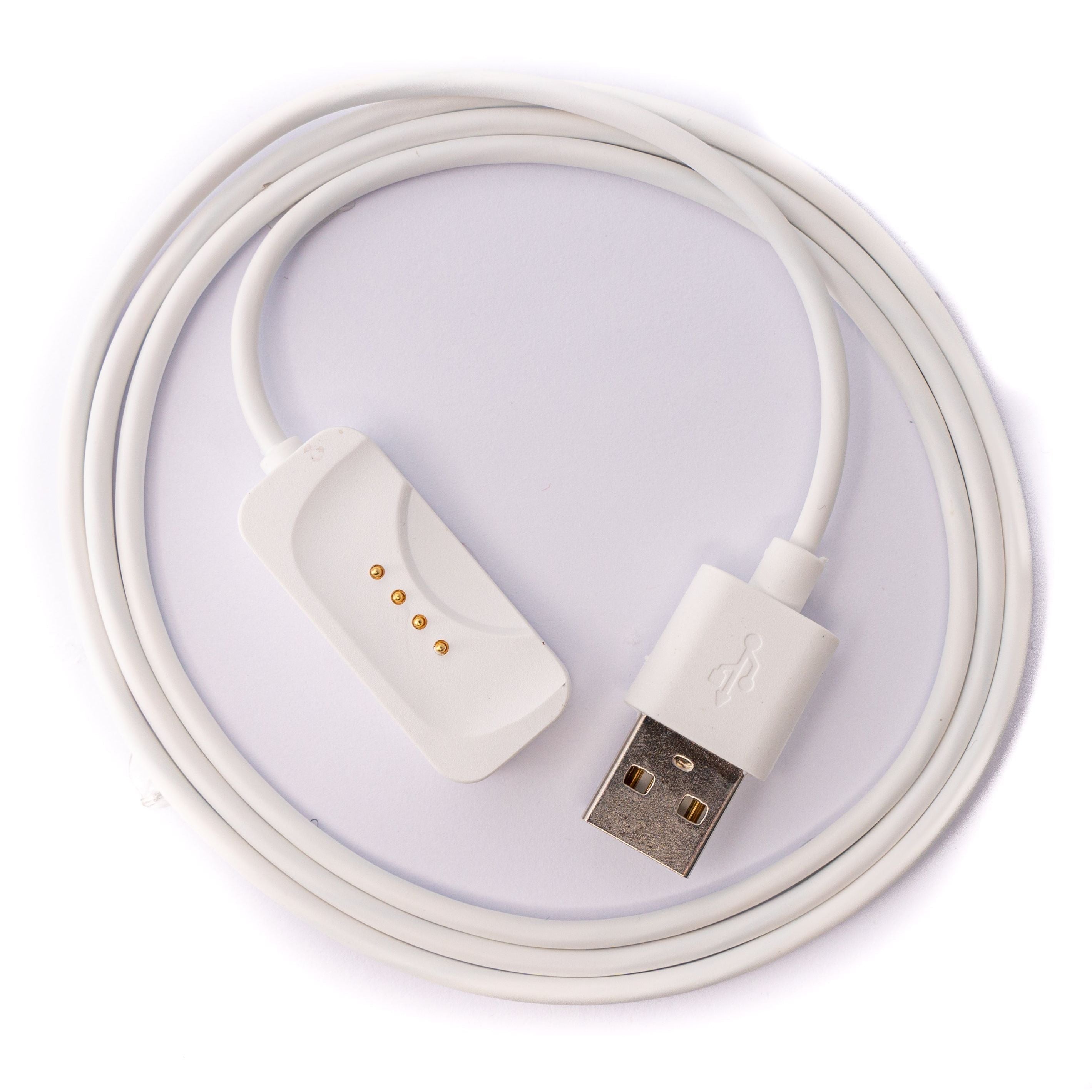 USB 2.0 Ladekabel 100 cm für Oppo Watch 4 3 2 1 Pro SE und OnePlus Watch 2 Smartwatch Weiß