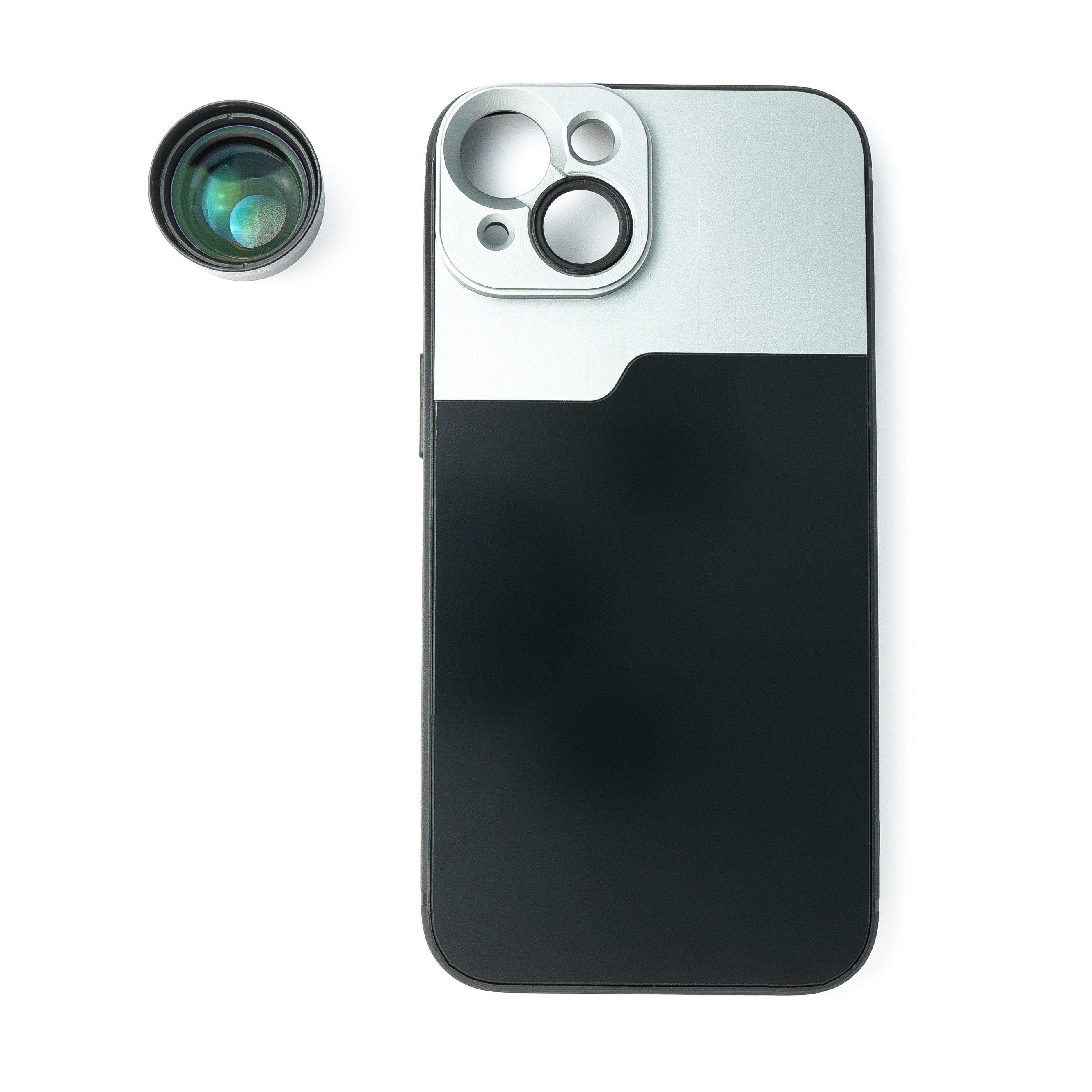 SYSTEM-S Zoom Linse 3x Teleobjektiv Filter Mit Hülle Schwarz Für iPhone 13 Hochwertige Optik