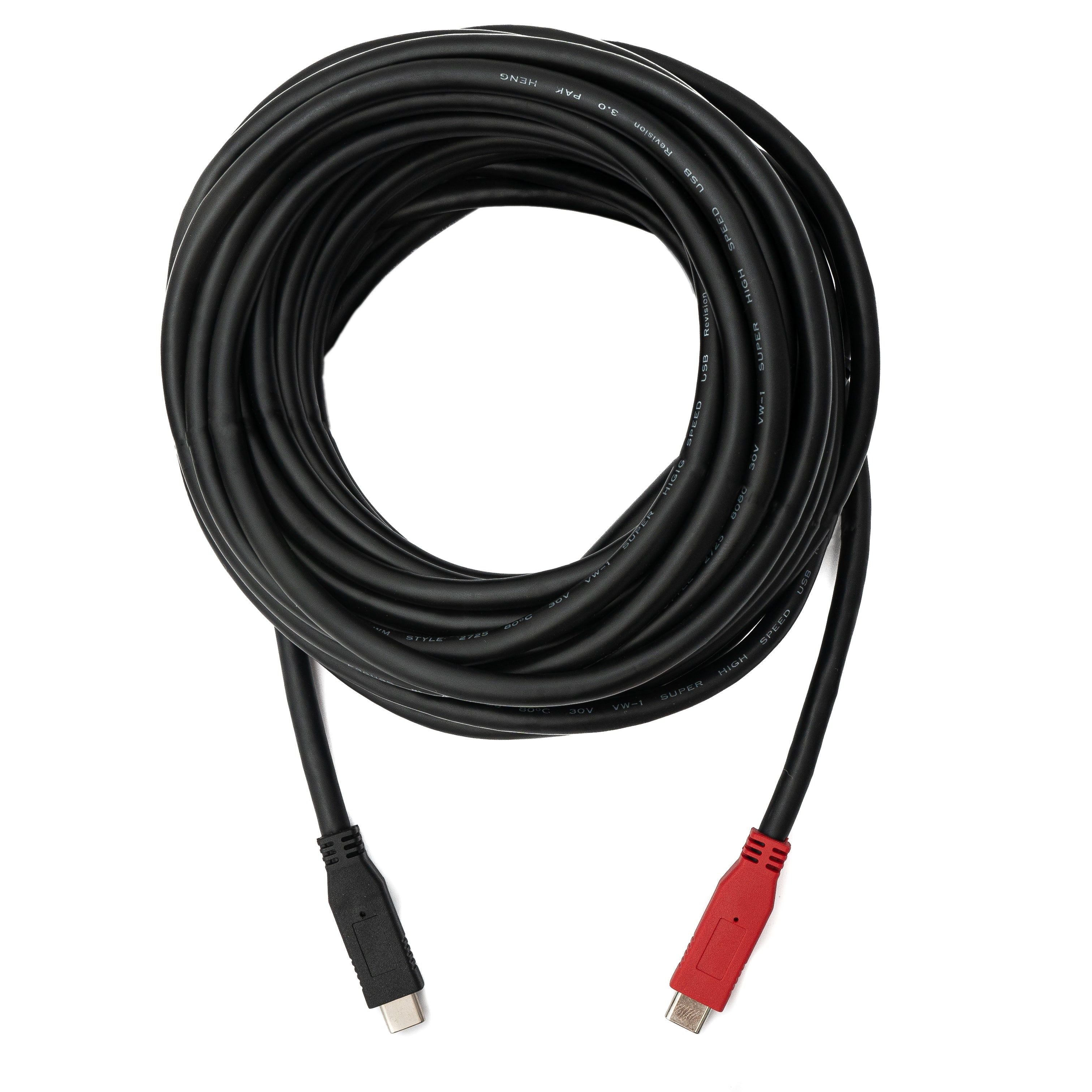 SYSTEM S USB 3 1 One Way Kabel 8 Meter Typ C Stecker Zu Stecker Schwarz Hochwertig