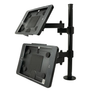 SYSTEM-S Tischständer Dual 360 Grad Halterung Für Zwei iPads 7 bis 10,2 Zoll Abschließbar