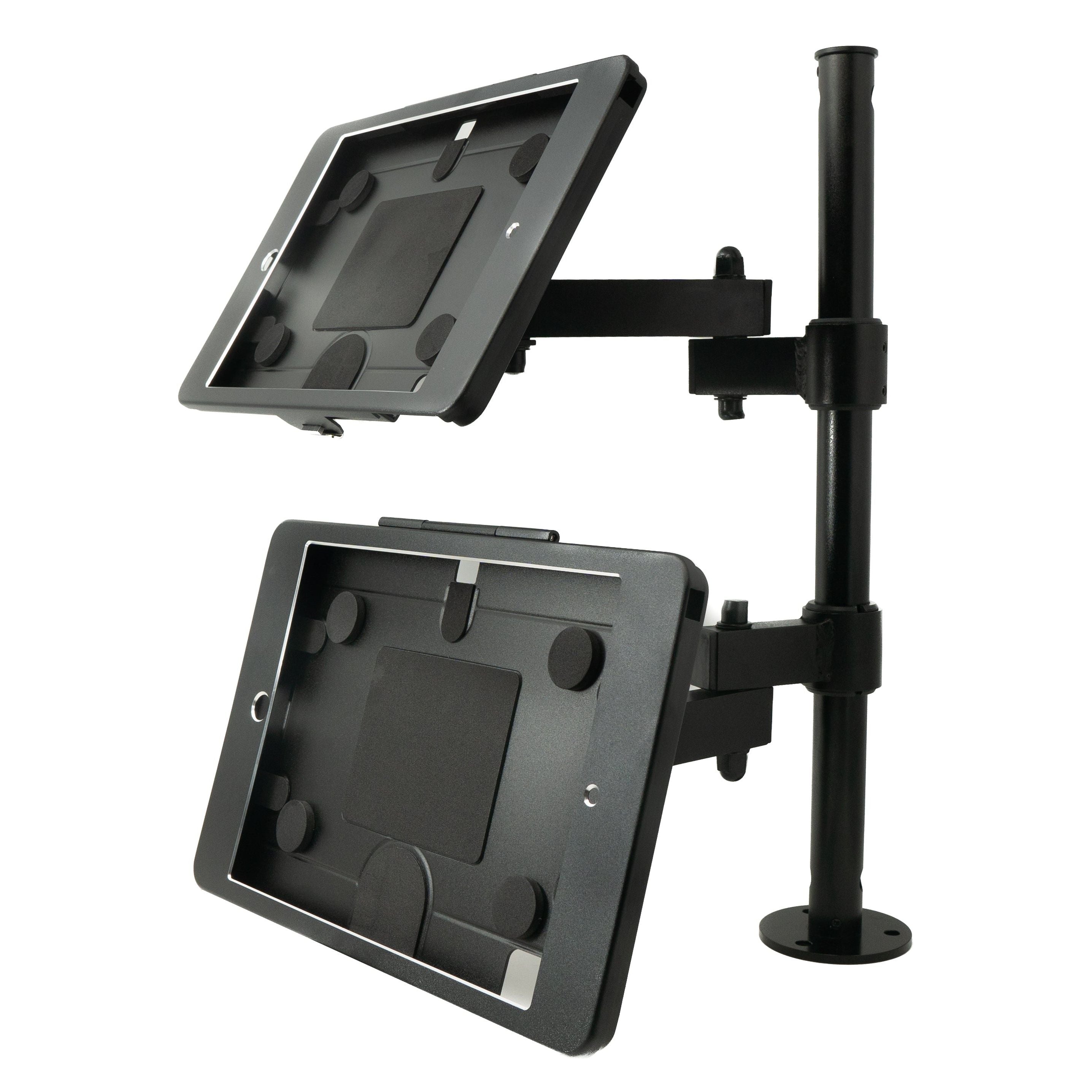 SYSTEM-S Tischständer Dual 360 Grad Halterung Für Zwei iPads 7 bis 10,2 Zoll Abschließbar