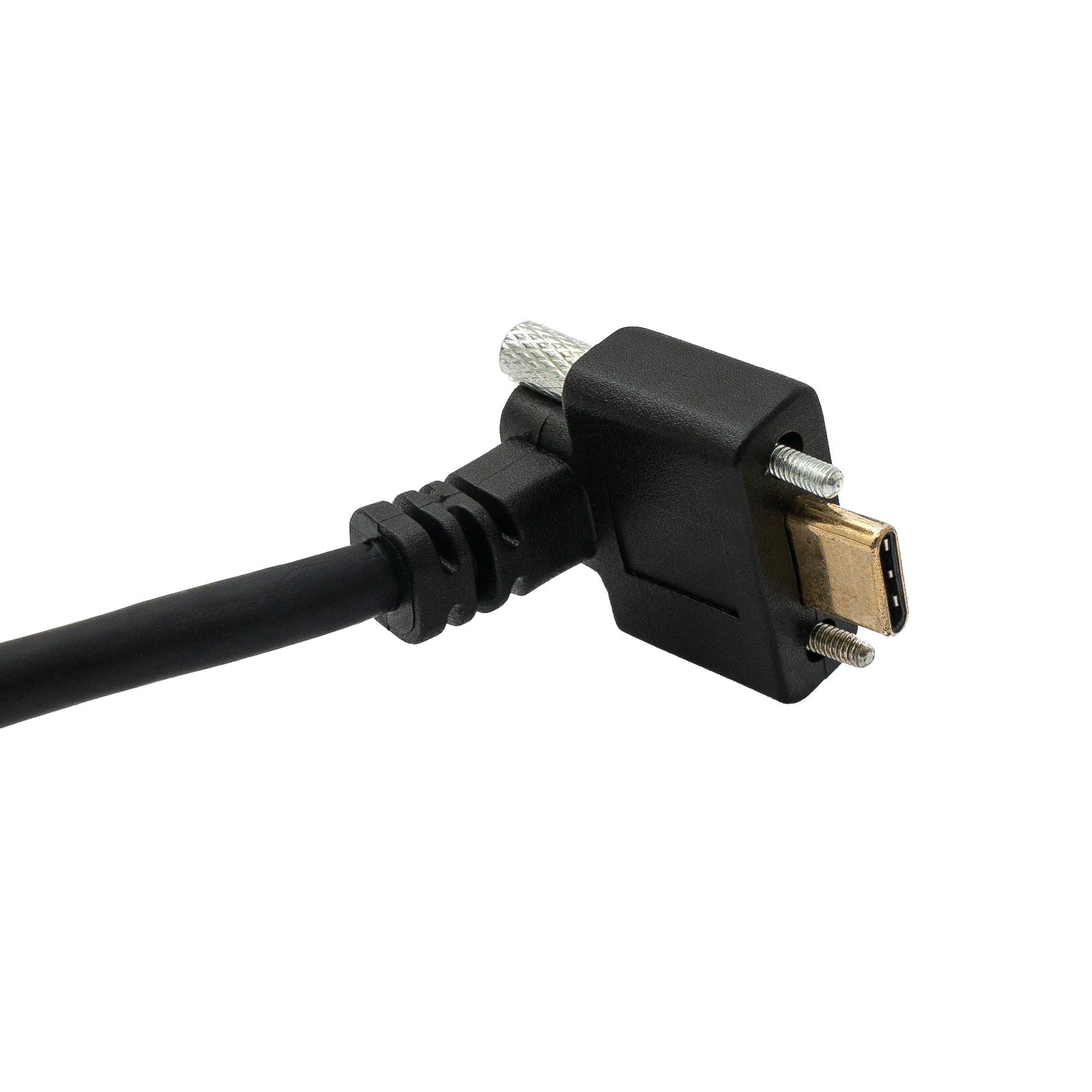 USB 3.1 Gen 2 100W Kabel Typ C Stecker Zu Buchse Winkel 100 cm Hochwertige Schraubverbindung