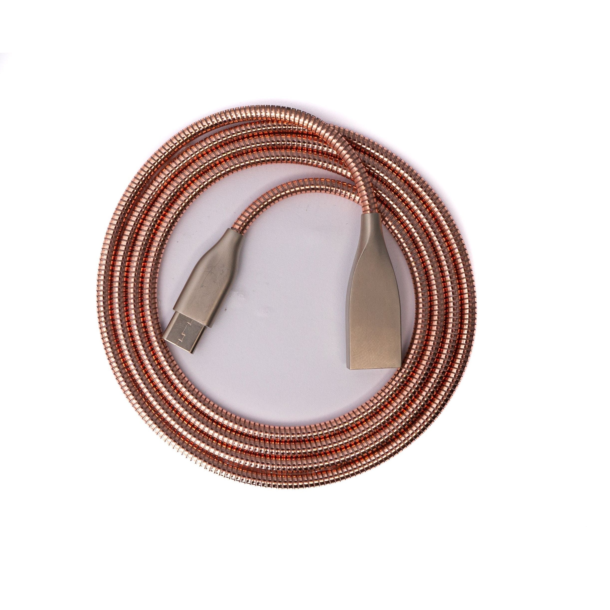 System-S USB C Zu USB A Kabel Pink 100 Cm Mit Metall Feder High Speed USB 3.1 Kabel