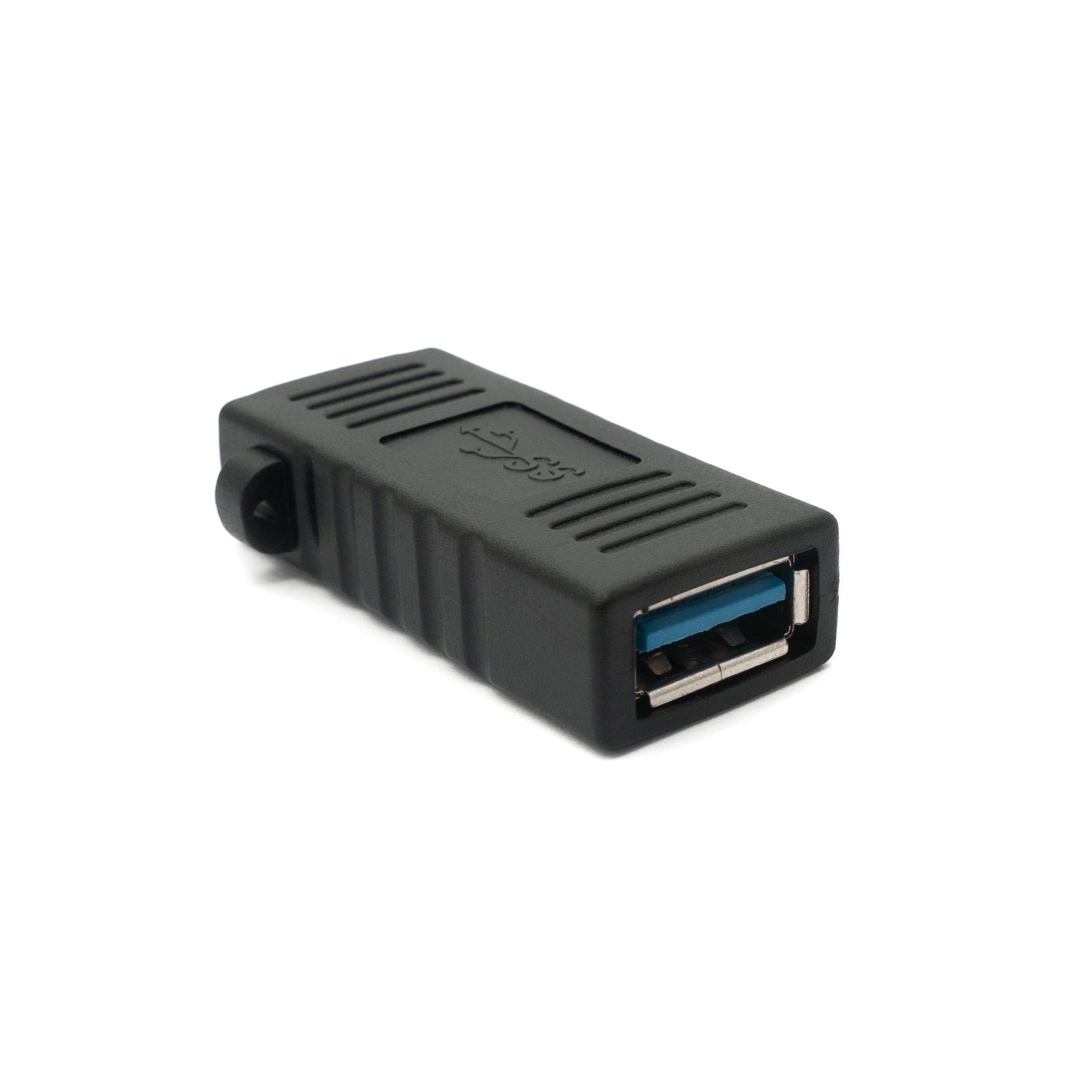 System-S USB 3.0 Adapter Typ A Buchse Zu Buchse Kabel Schwarz Hochgeschwindigkeitsverbindung