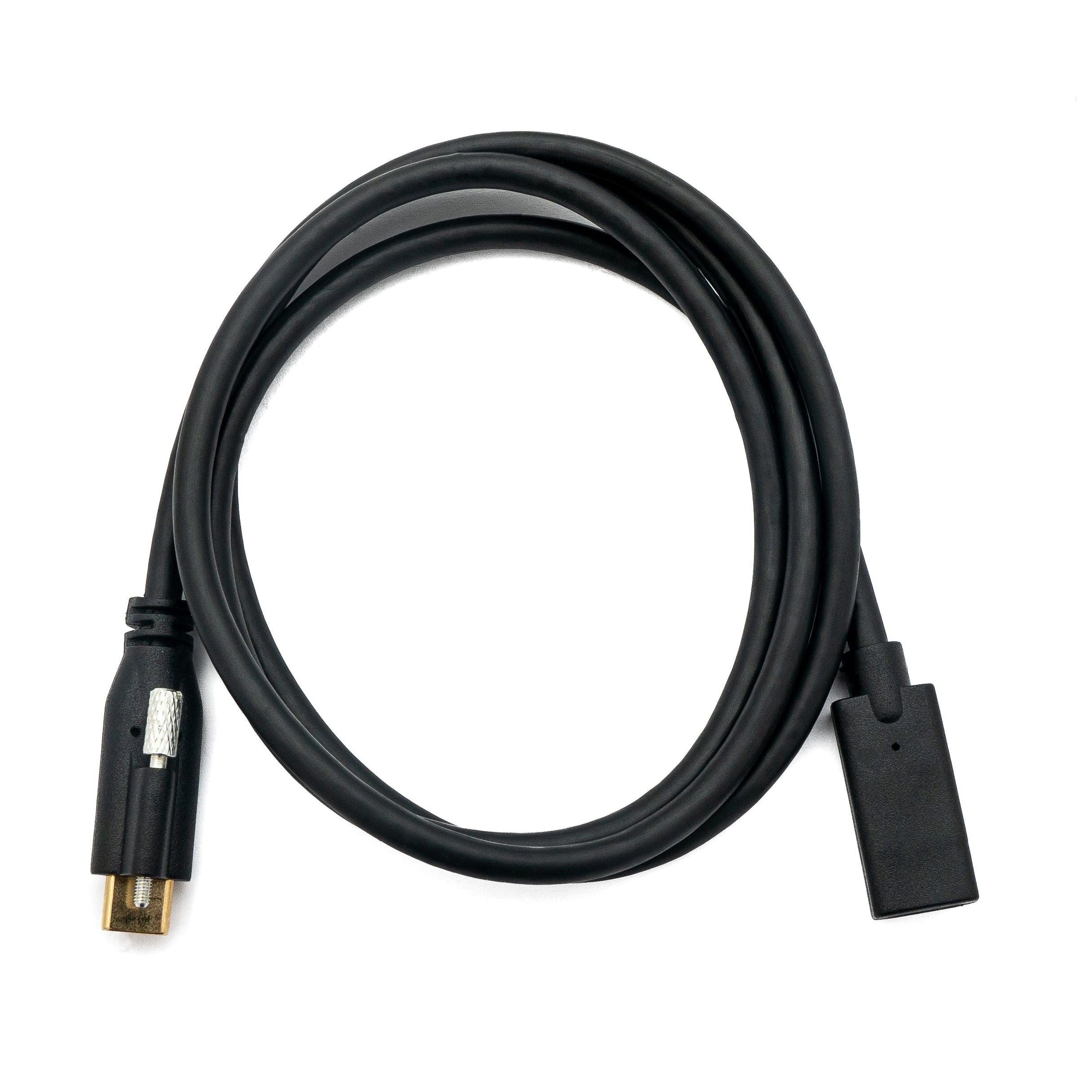 USB 3.1 Kabel Typ C Stecker Zu Buchse Schraube Schwarz 100 Zentimeter Panelmontage