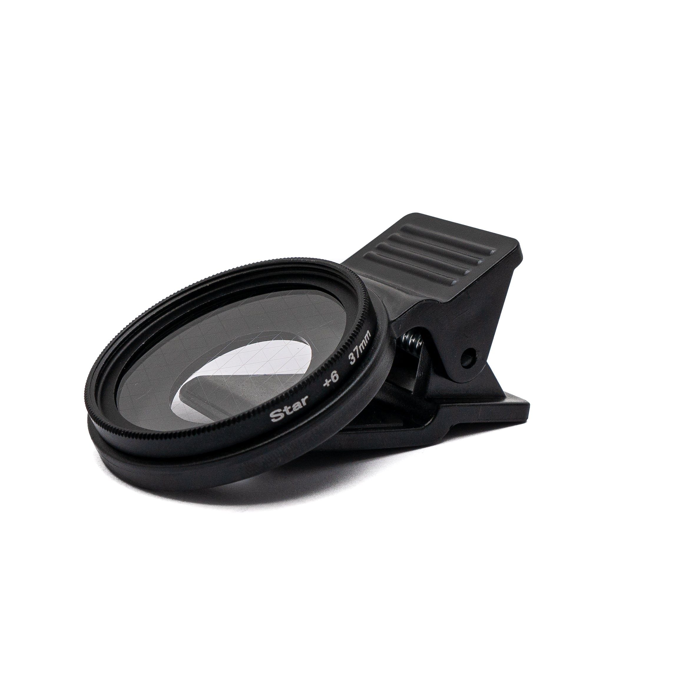 Stern Filter 6 Punkt 37 mm Star Light Linse Clip Für Smartphones Schwarz Sterneffekt