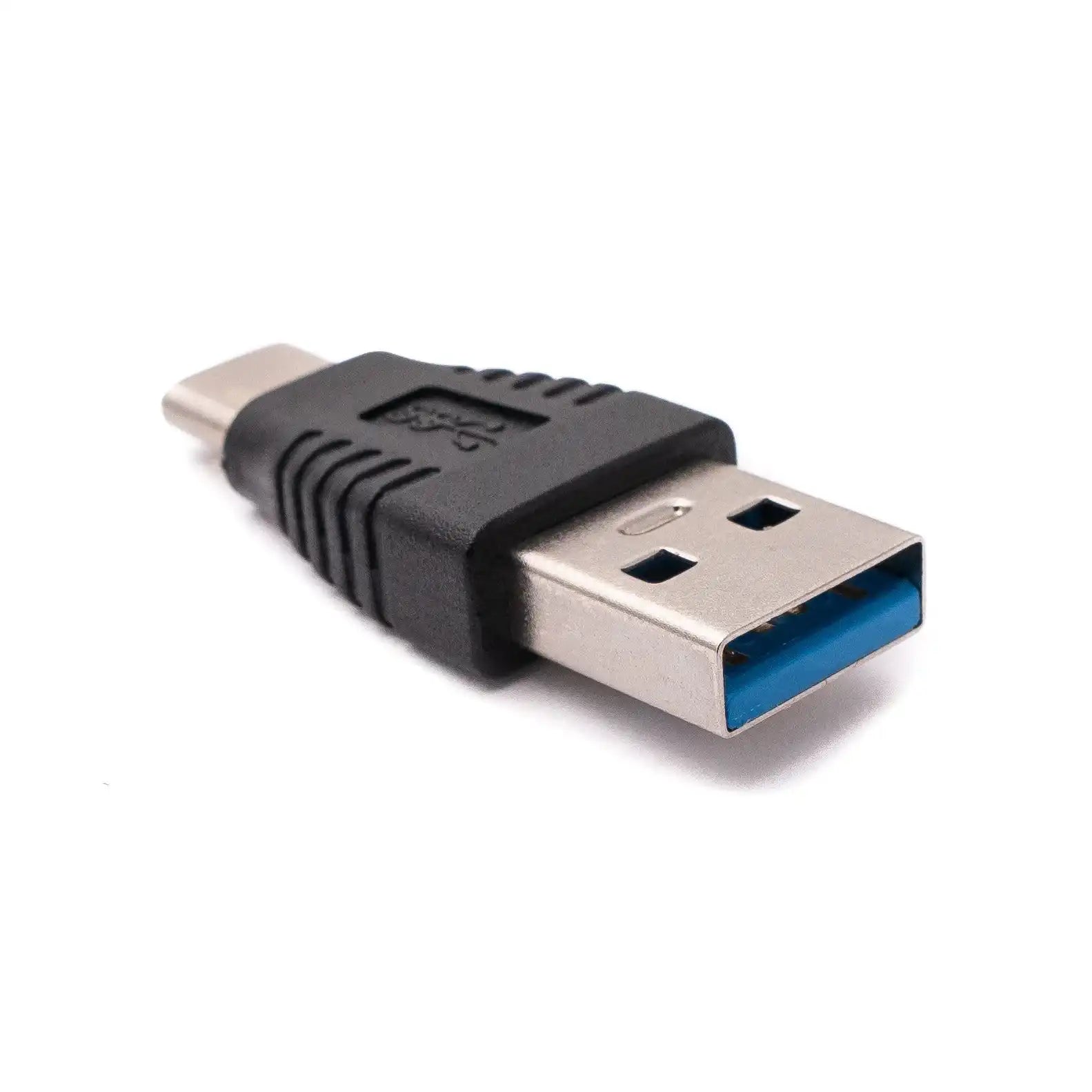 SYSTEM-S USB 3.1 Adapter Typ C Stecker zu 3.0 Typ A Stecker Kabel in Schwarz