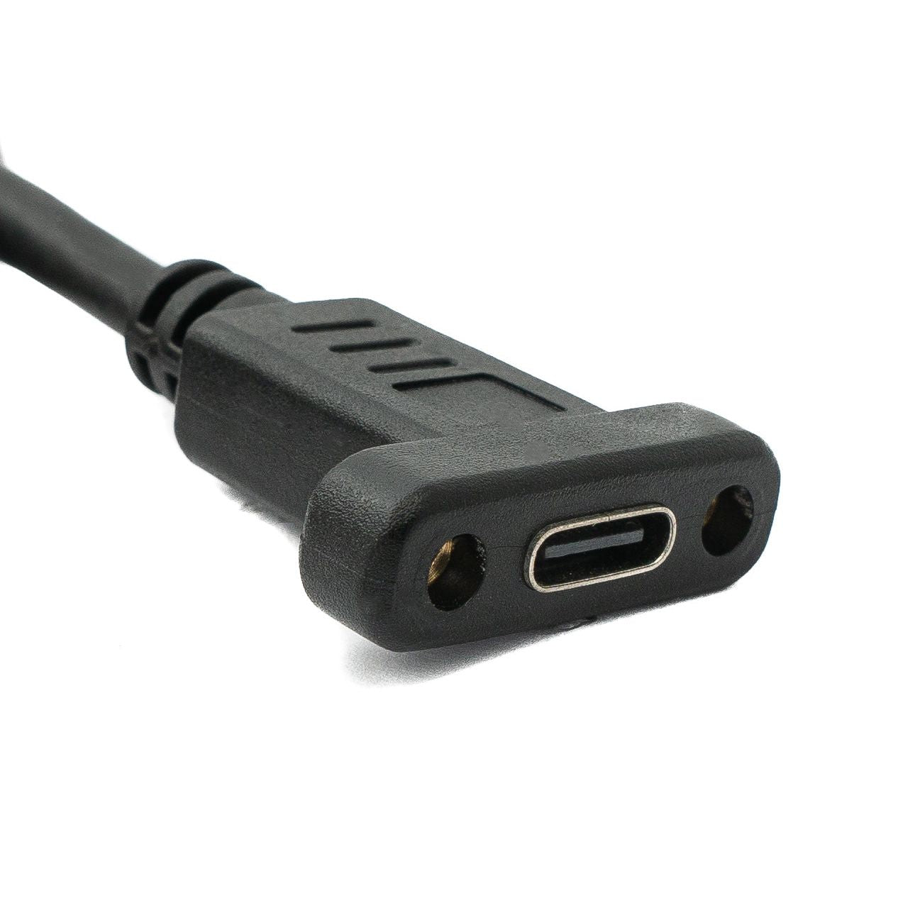USB C Kabel 3.1 Gen 2 100W 2 m Schraubwinkel Typ C Stecker Buchse Schwarz Hochwertige Ladeleistung
