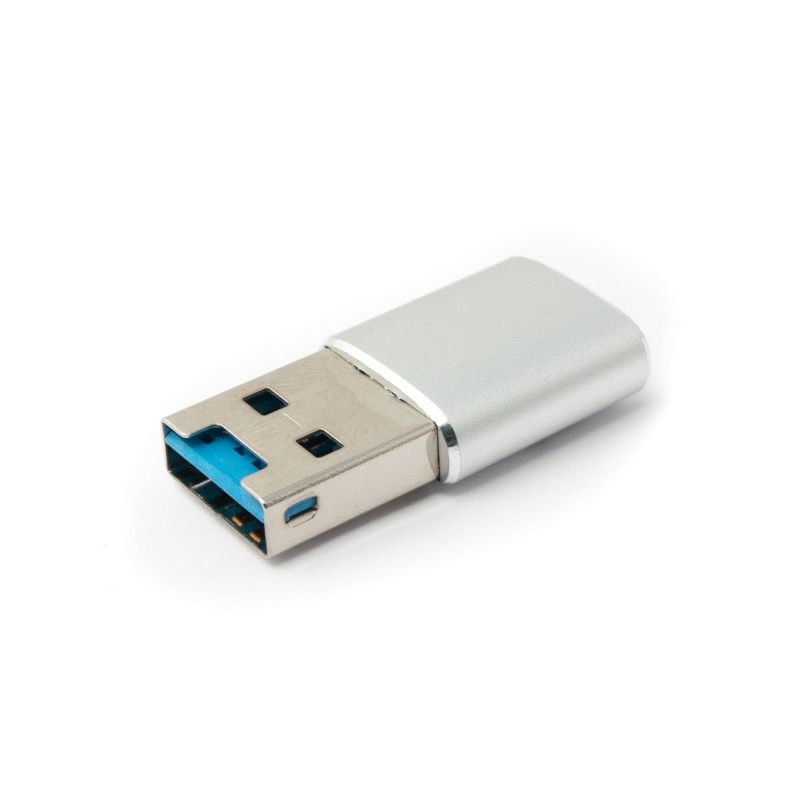 SYSTEM-S SD Karten Adapter Micro SD Zu USB 3.0 Typ A Buchse Speicherkarte Leser Grau Kompakt