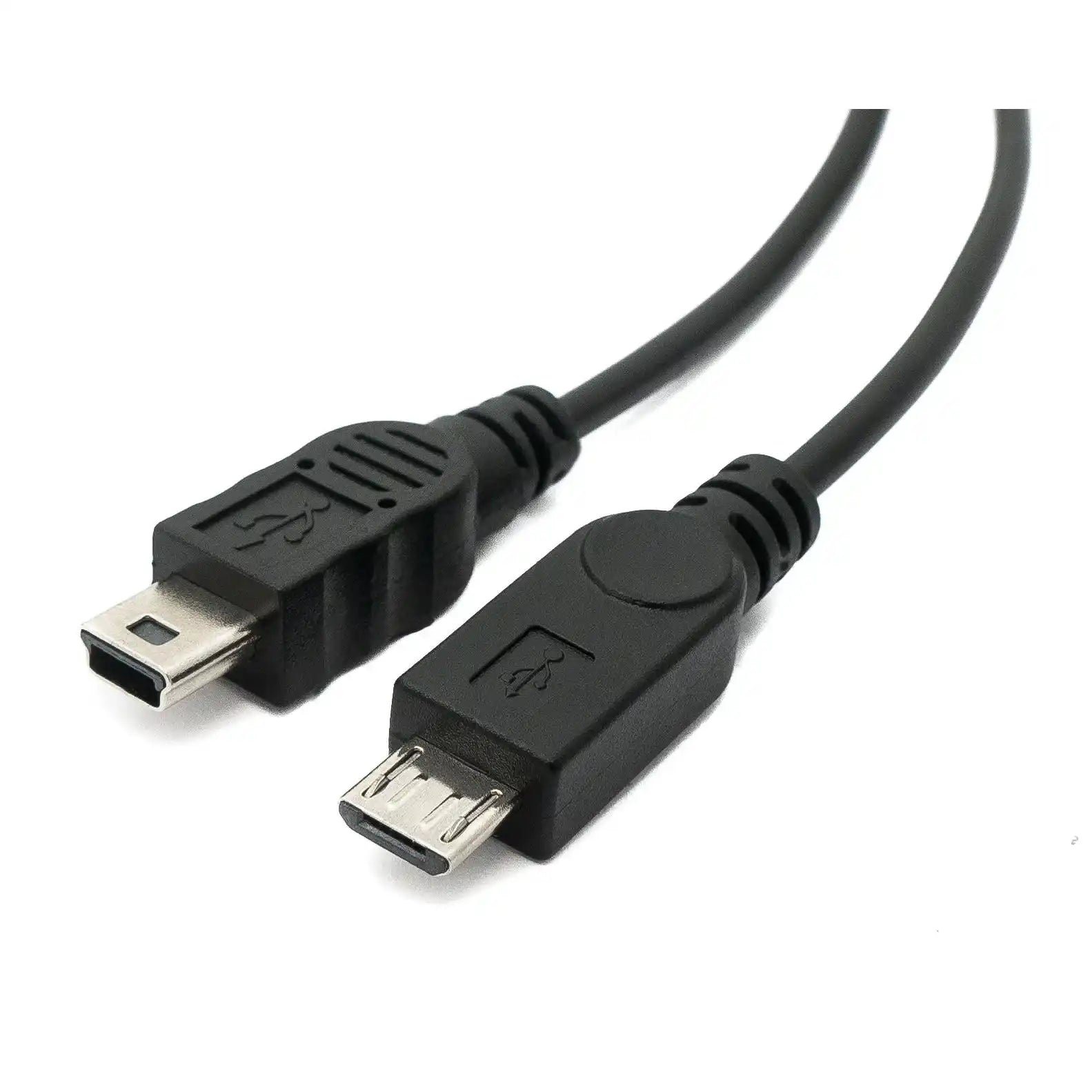 Systemhaus Zakaria USB 2.0 Kabel 30 Cm Mini B Buchse USB Micro B Stecker Schwarz