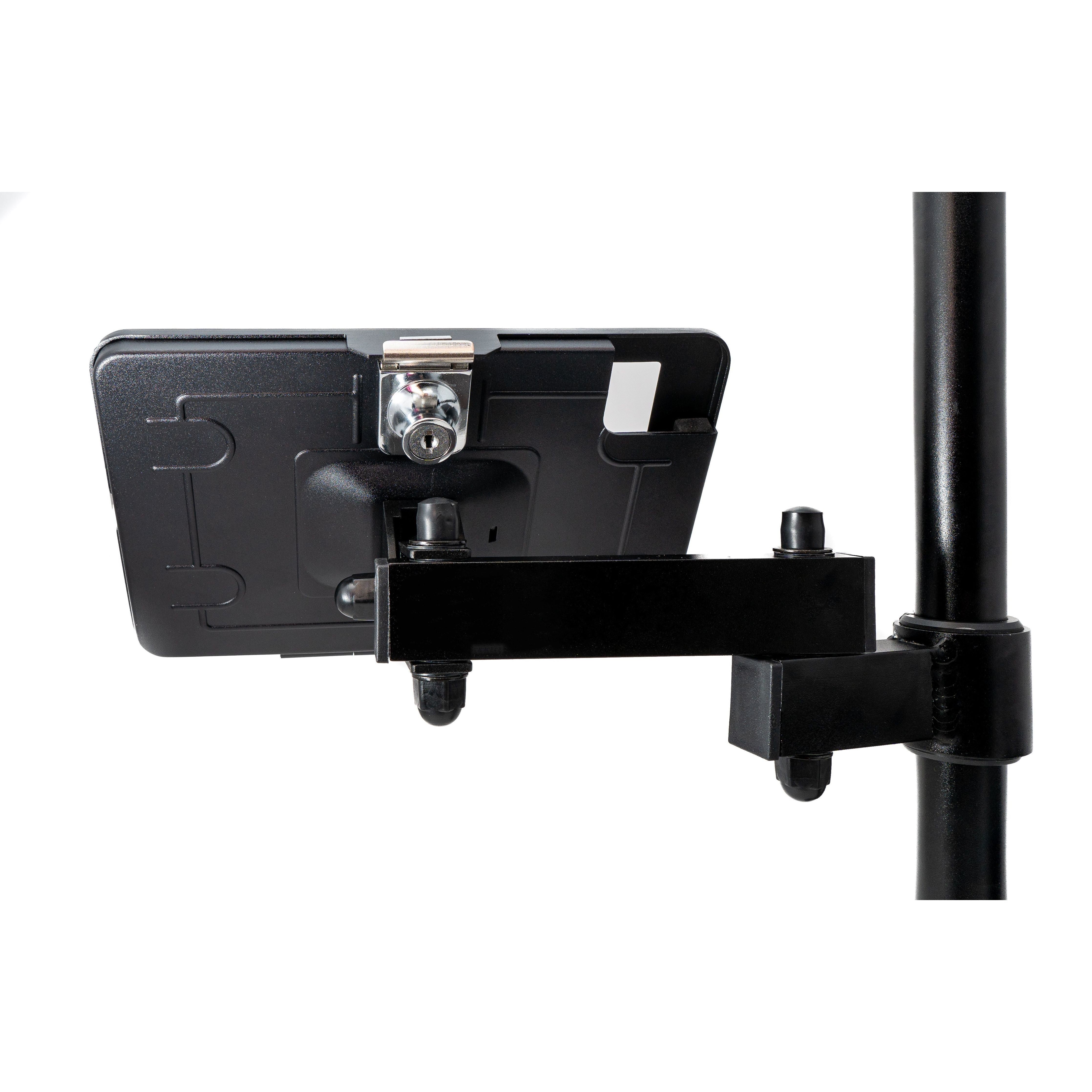 System-S Doppel Tischhalterung 360 Grad Ständer Abschließbar Für Zwei iPad Mini 6 2021 Schwarz