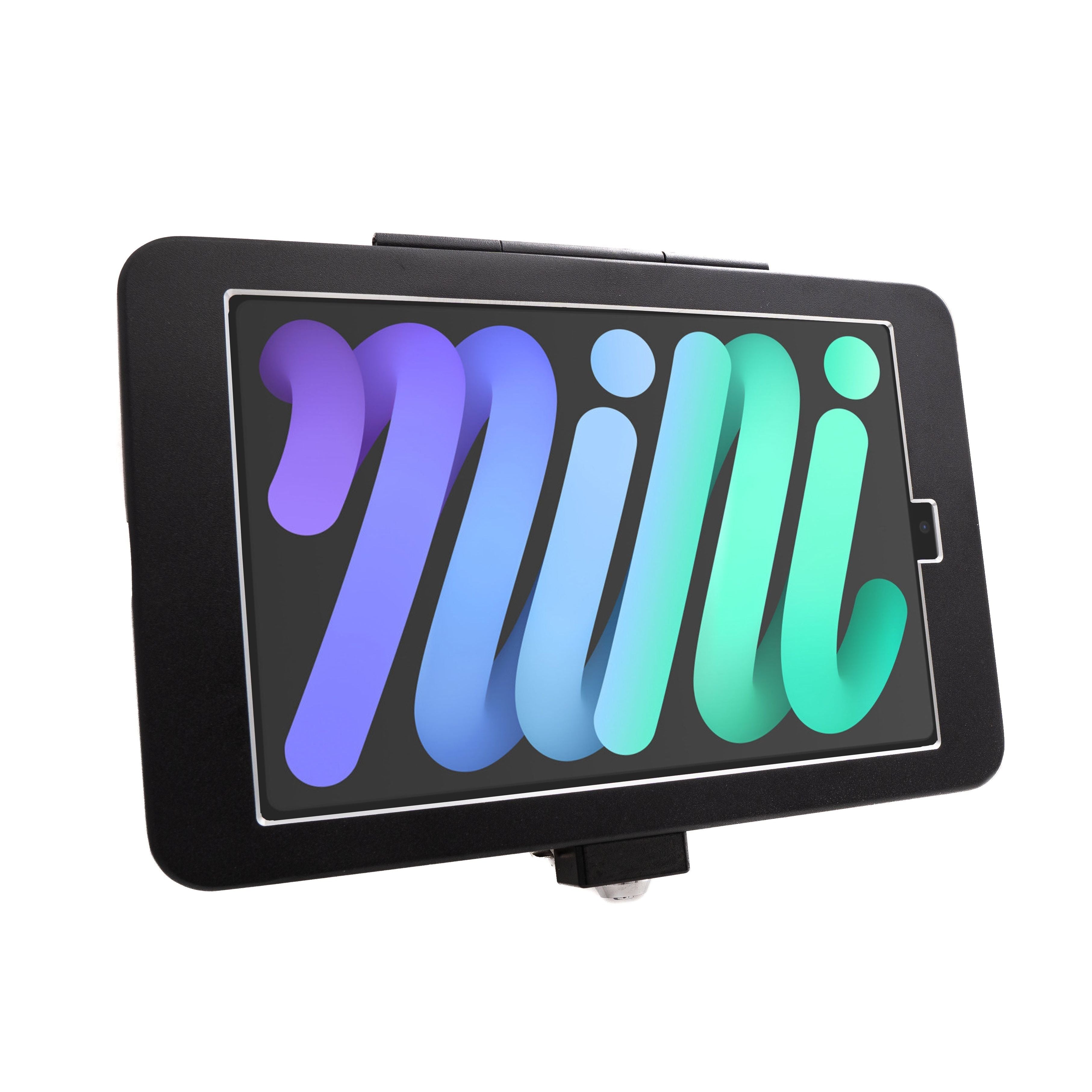 SYSTEM-S Wandhalterung abschließbar für iPad Mini 6 (2021 A2567 A2568 A2569) in Schwarz