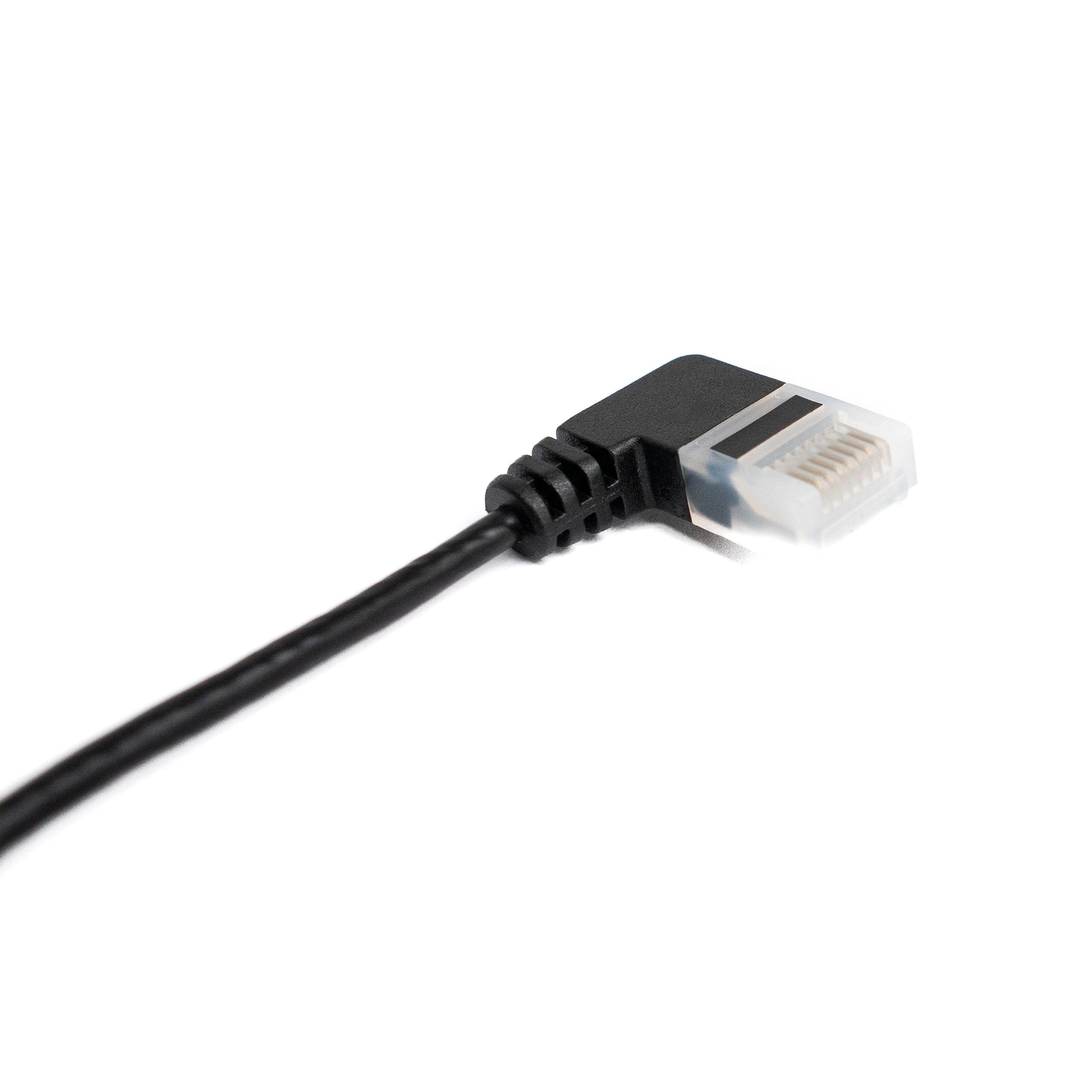 LAN Kabel 25 Cm RJ45 8P8C STP Cat6 Rechtsgewinkelter Stecker Zu Stecker Winkel Adapter Schwarz