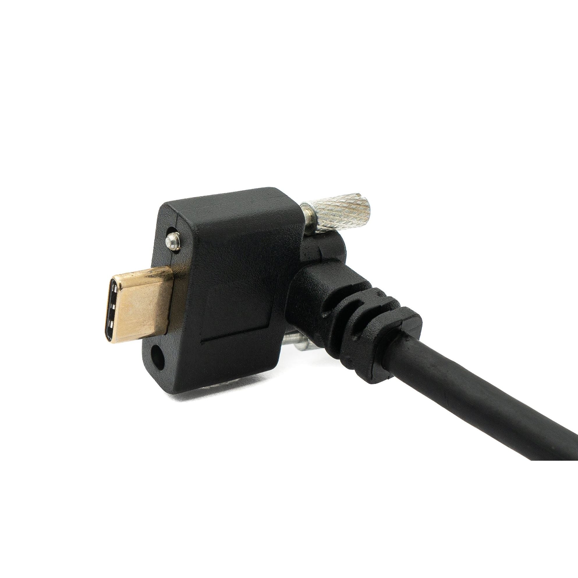 USB C Kabel 3.1 Gen 2 100W 2 m Schraubwinkel Typ C Stecker Buchse Schwarz Hochwertige Ladeleistung