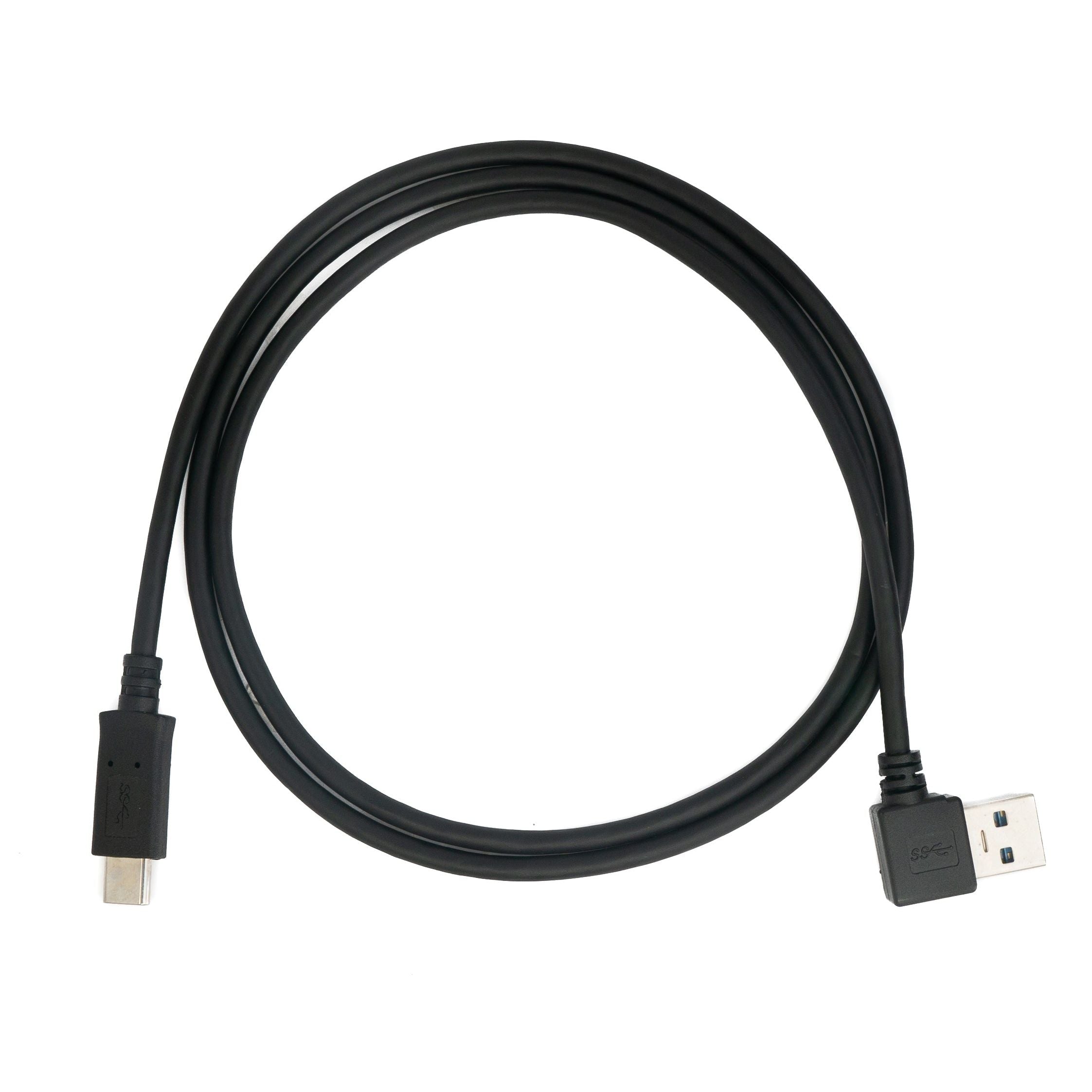 USB 3.1 Kabel Typ C zu Typ A Linker Winkel 1 m Schwarz Superspeed 5 Gbit/s Hochwertiges Kabel