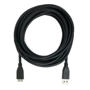 SYSTEM-S USB 3.0 Kabel 5 m Mit Micro B Stecker Zu Typ A Stecker Schwarz Hochwertig Lange Lebensdauer