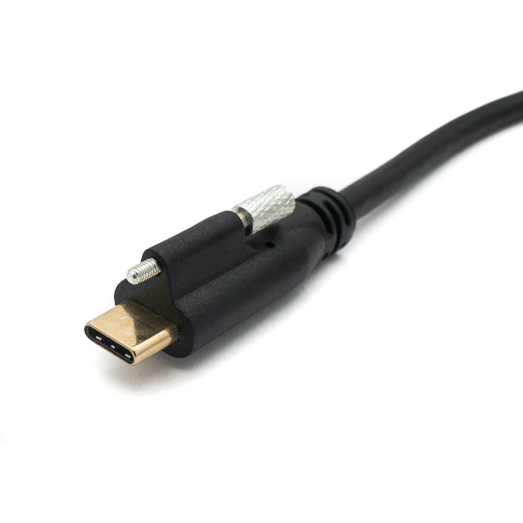 USB 3.1 Kabel Typ C Stecker Zu Buchse Schraube Schwarz 100 Zentimeter Panelmontage