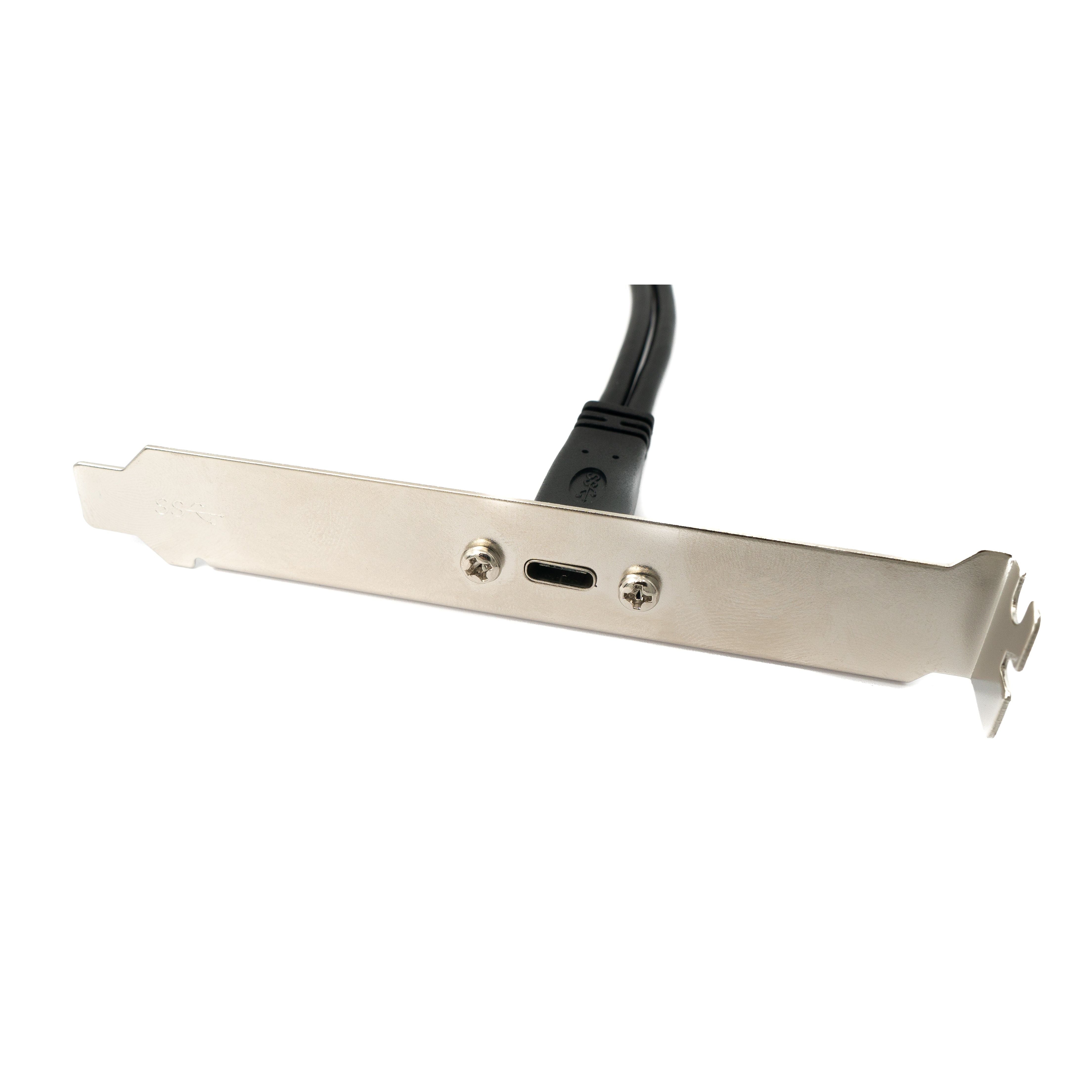 SYSTEM-S USB 3.1 Kabel Typ C Buchse Auf 20-Pin PCI Stecker 50 cm Schwarzes Kabel