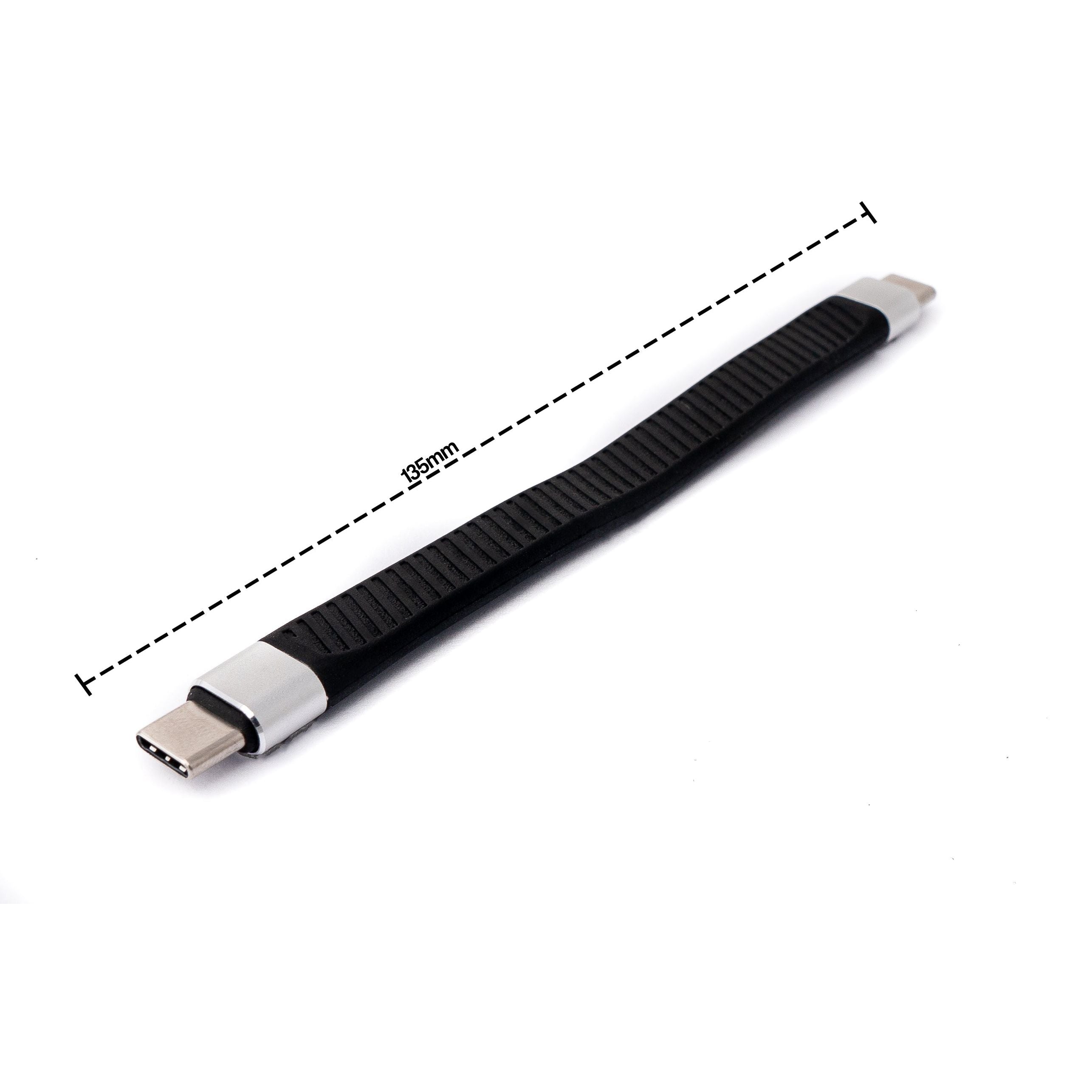 USB-C Kabel 100W Gen 2 Flach Von USB-C Zu USB-C Für Schnelles Laden Und Datenübertragung