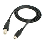 SYSTEM-S USB 2.0 Kabel 100 cm Typ B Stecker zu Micro B Stecker in Schwarz