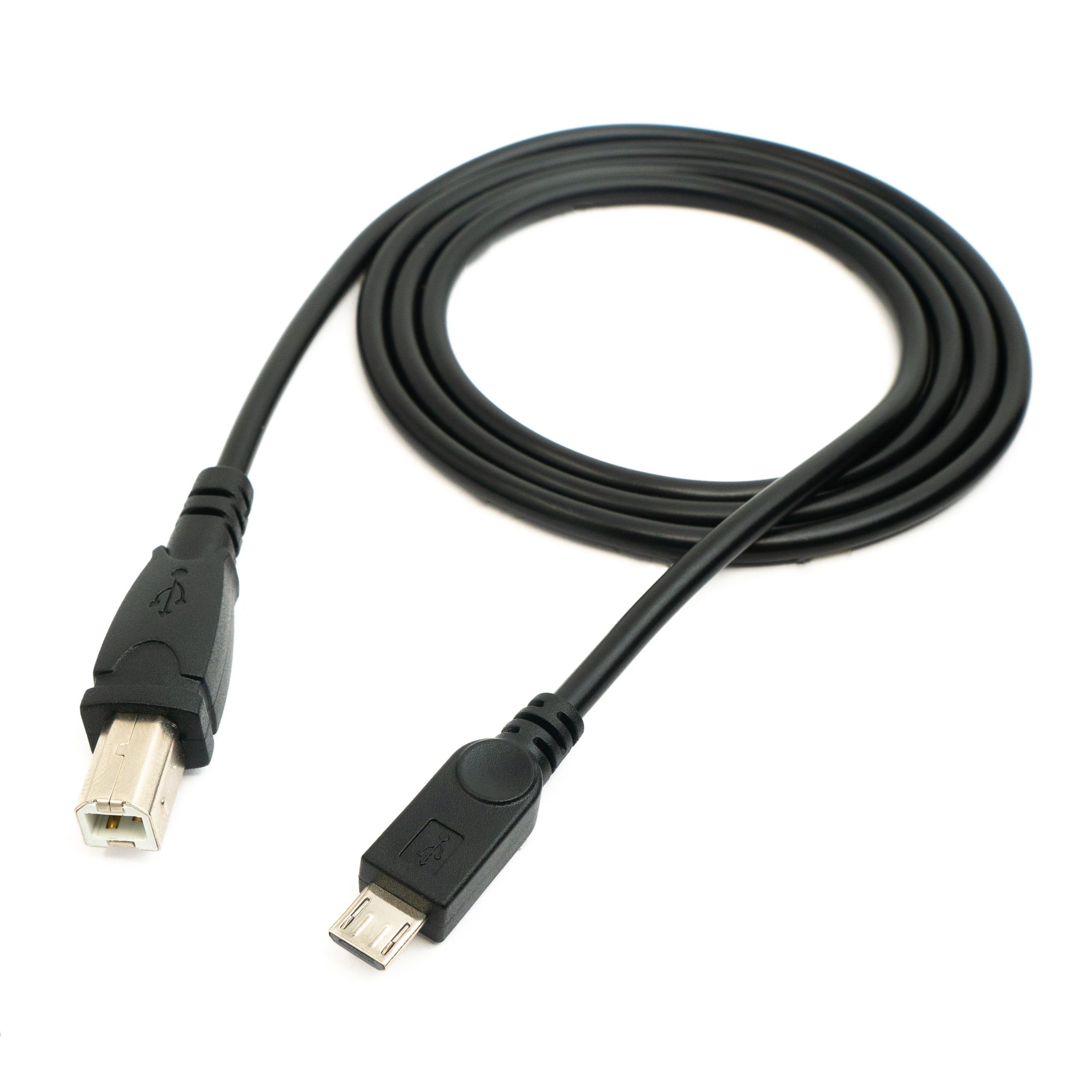 SYSTEM-S USB 2.0 Kabel 100 cm Typ B Stecker zu Micro B Stecker in Schwarz