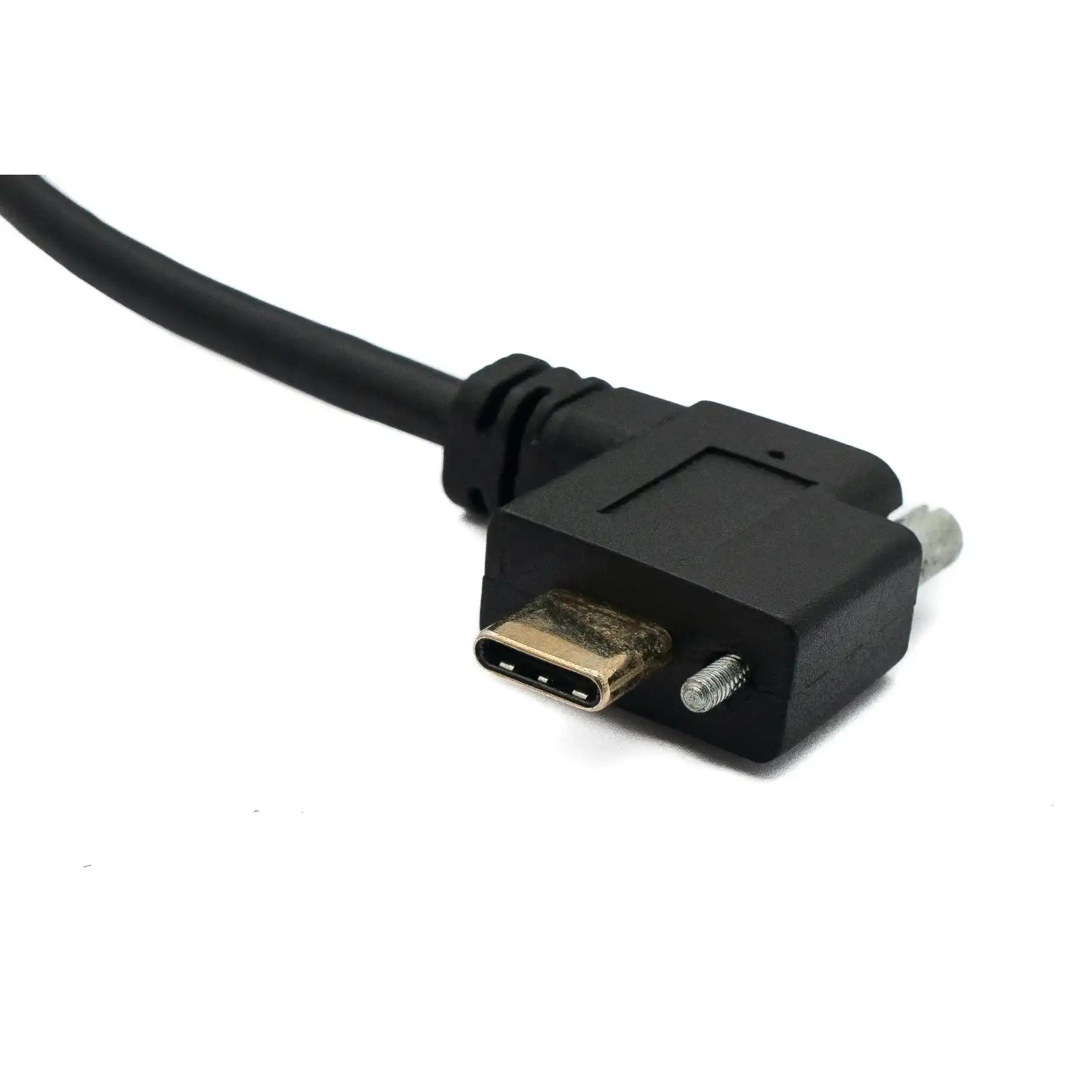 USB 3.1 Kabel 30 Cm Typ C Stecker Zu Buchse Schraube Winkel Adapter Schwarz Ideal Für PC