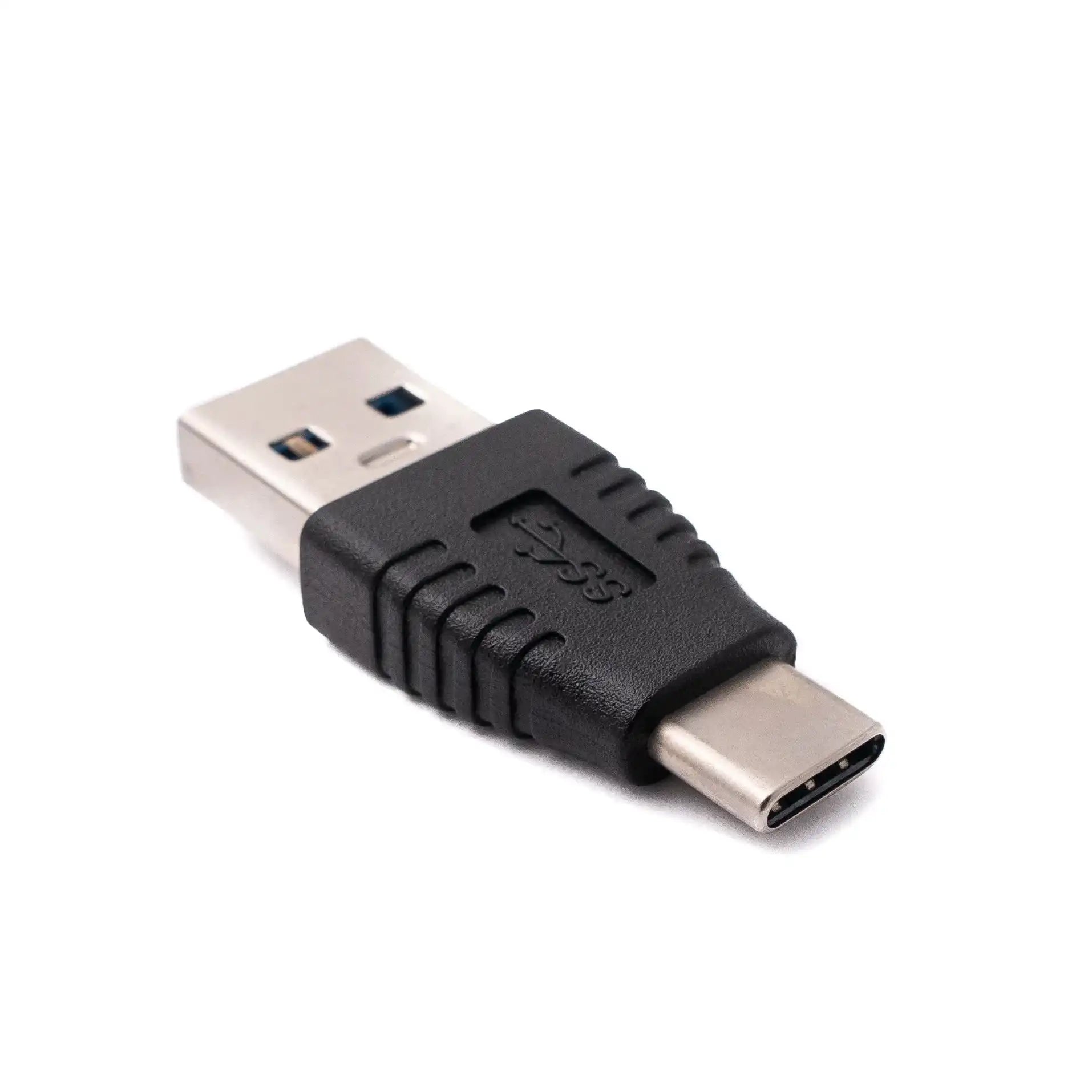 SYSTEM-S USB 3.1 Adapter Typ C Stecker zu 3.0 Typ A Stecker Kabel in Schwarz