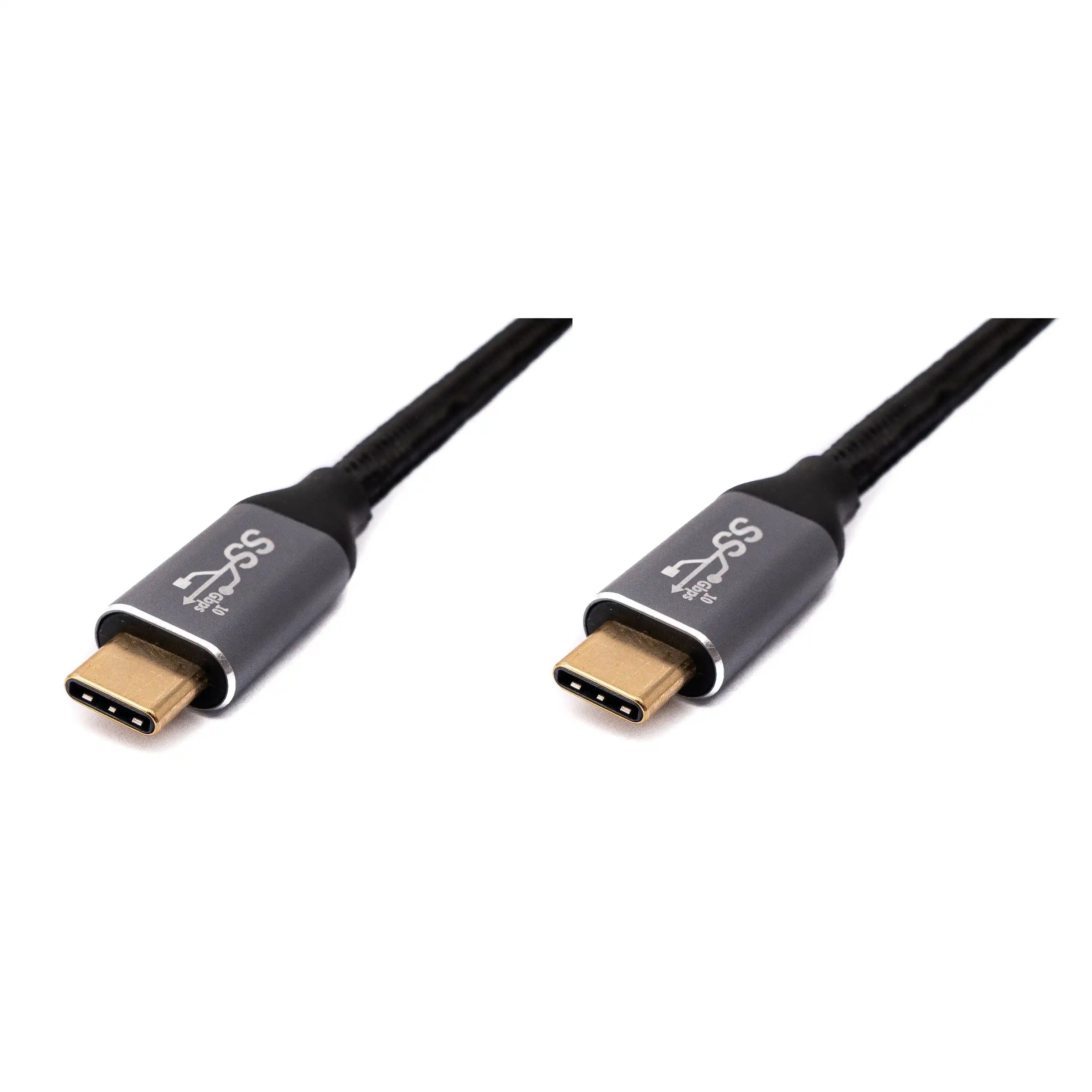 USB 3.1 Gen 2 100W Kabel Typ C Zu Typ C Geflochten Schwarz 150 Cm Hochwertiges Ladenkabel