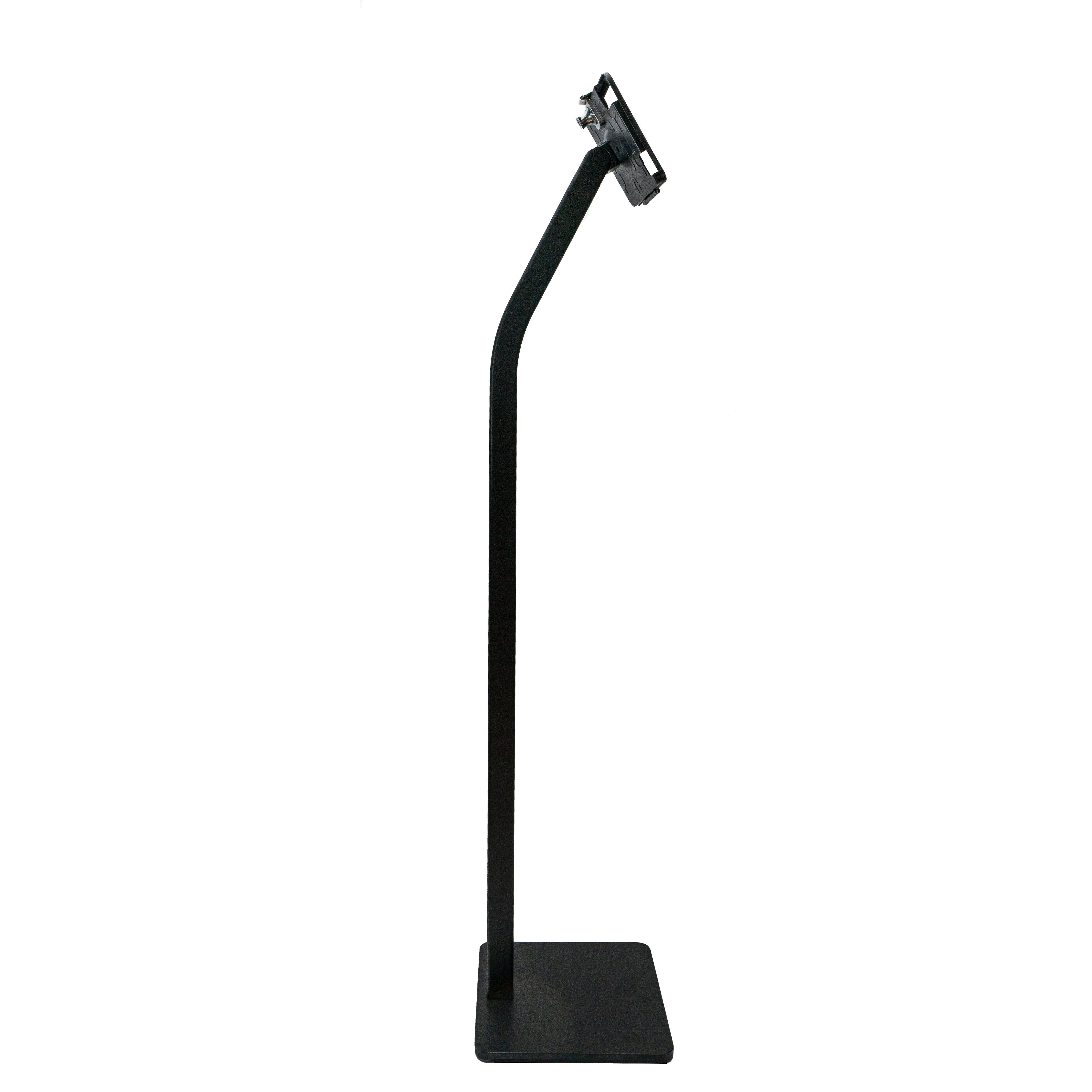 System-S Bodenständer - Neigbare Abschließbare Halterung Für iPad Mini 6 2021 Schwarz 120 cm Höhe